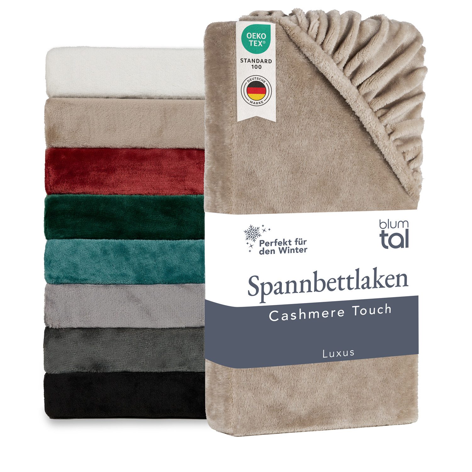 Blumtal Spannbettlaken Spannbettlaken Cashmere Touch - Oeko-TEX zert. Bettl günstig online kaufen