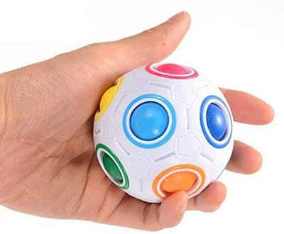 MAVURA Lernspielzeug MAVURAKids Regenbogenball Zauberwürfel Geschicklichkeitsspiel Knobelspiel Puzzle Anti Stress Knobel Ball Spielzeug Pop Fidget