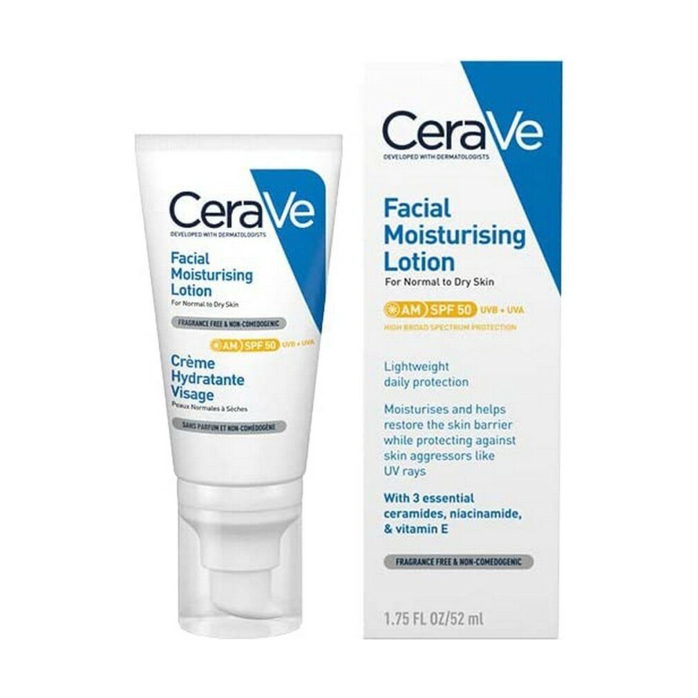Cerave Gesichtspflege Feuchtigkeitsspendende Gesichtslotion SPF 50 (52ml)