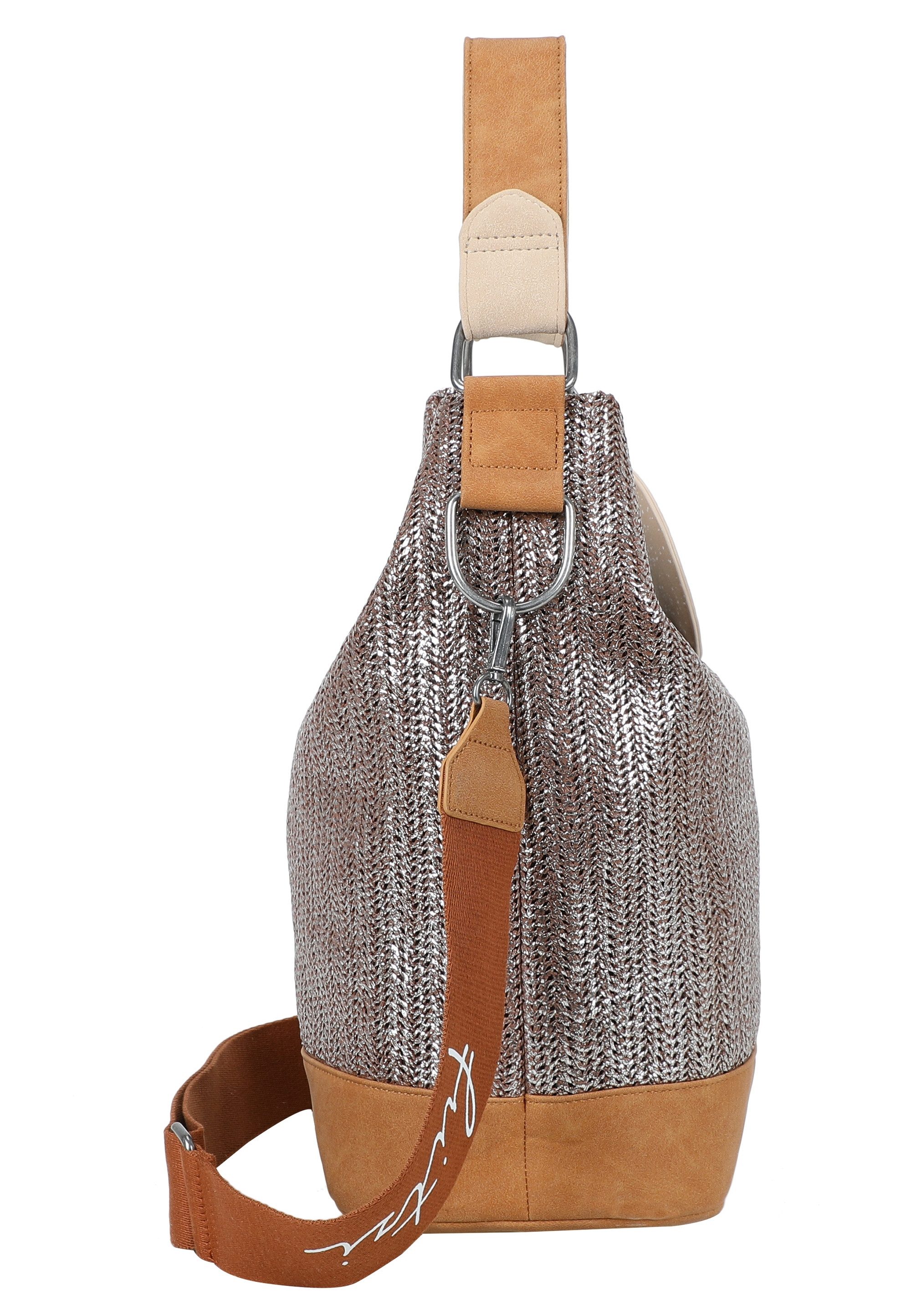 Fritzi aus Preußen Henkeltasche Olga Limited Painted Straw, mit abnehmbarem Etui mit Reißverschluss