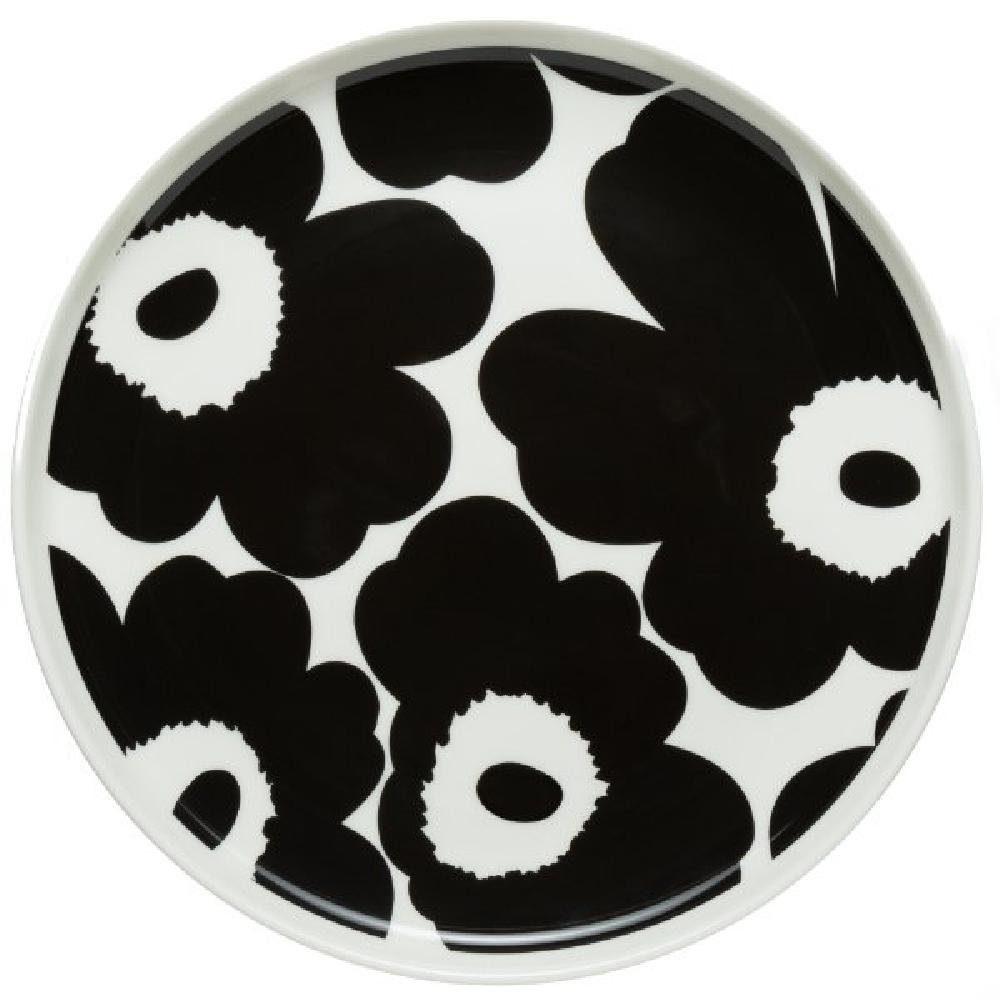 Marimekko Frühstücksteller Weiß-Schwarz Oiva-Unikko (20cm) Teller