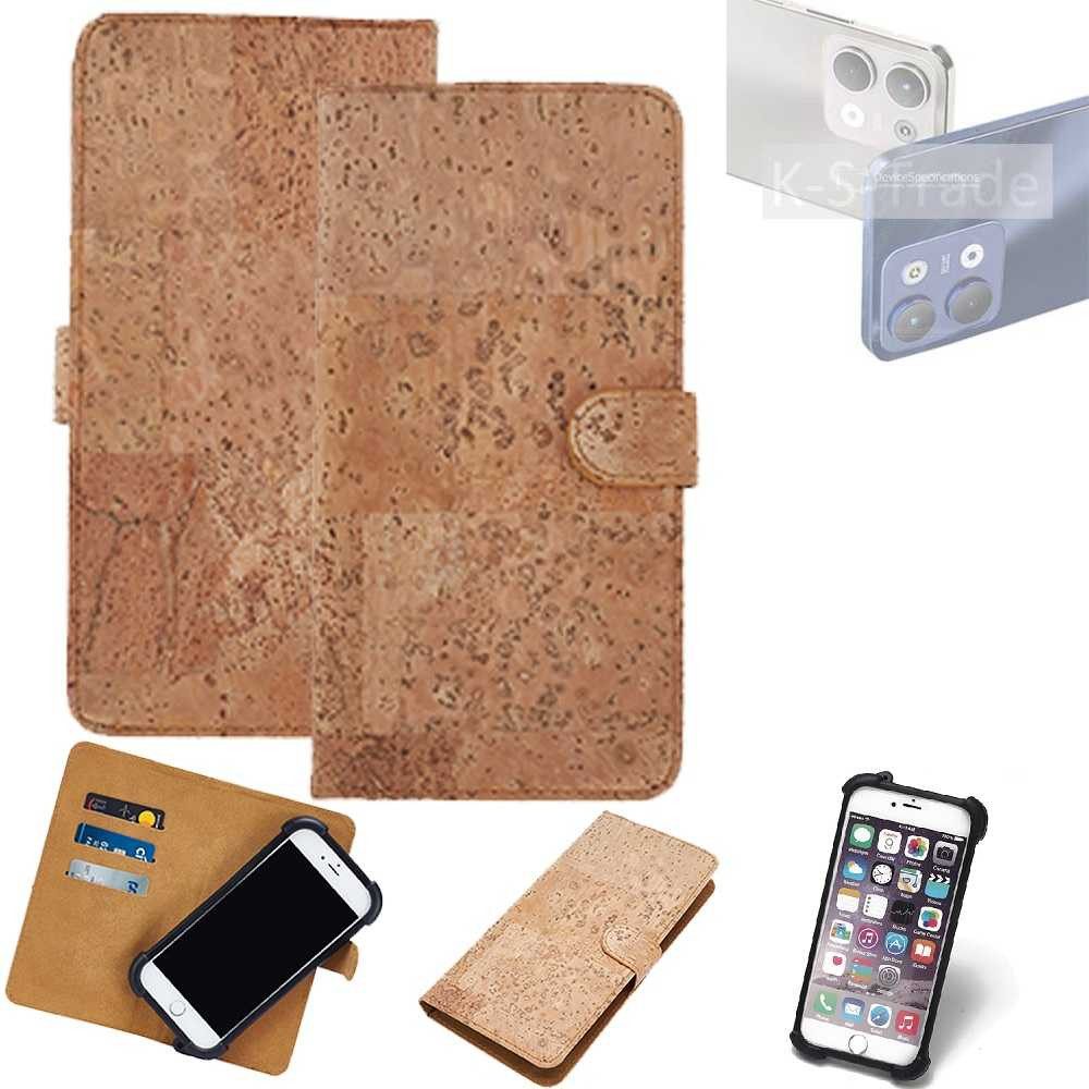 K-S-Trade Handyhülle für Lava Storm Play, Hülle - Kork Handyhülle Cover - Schutzhülle TPU Case Bumper in