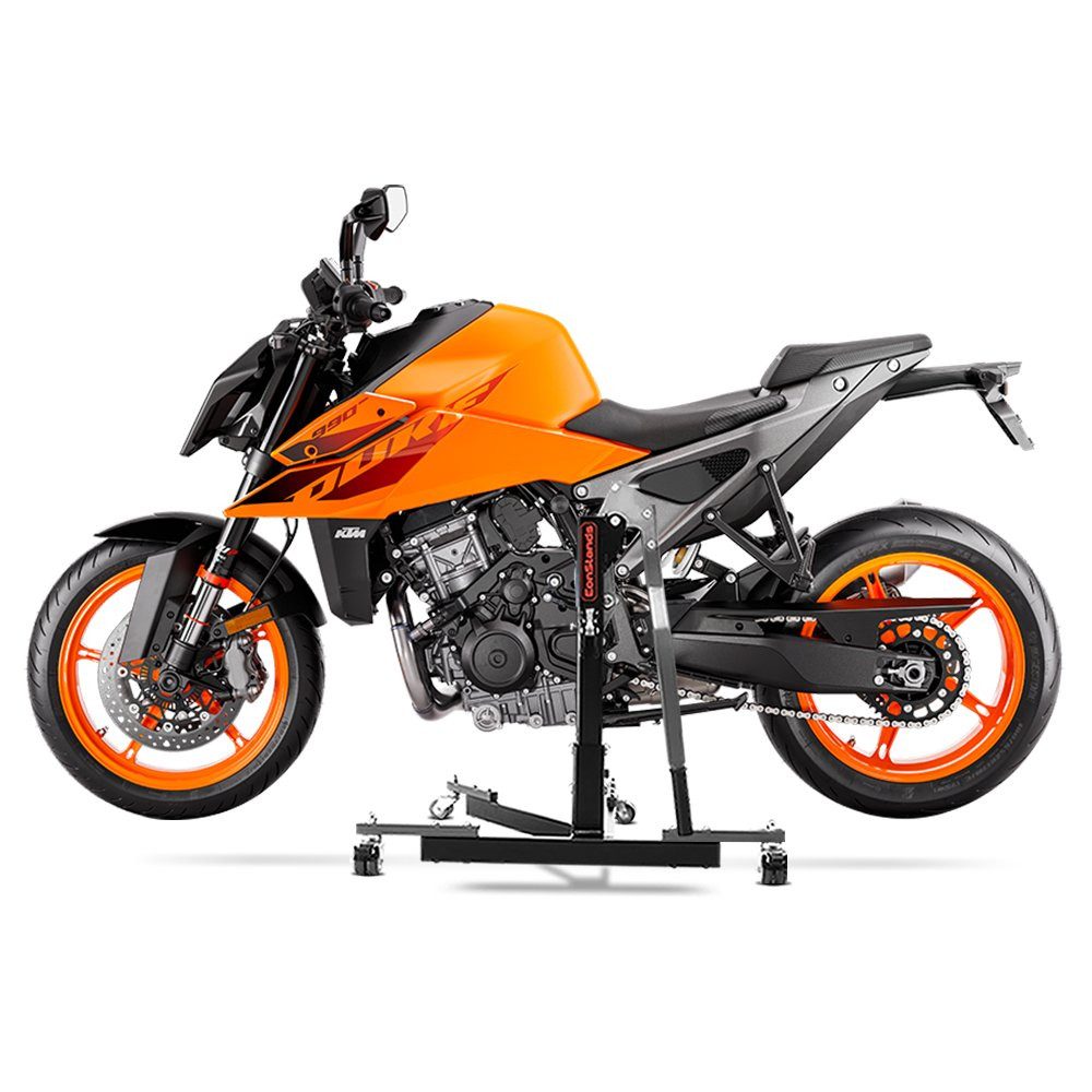 ConStands Motorradheber Rangierhilfe passend für KTM 990 Duke 24-26 grau - Für Garage, Seitens