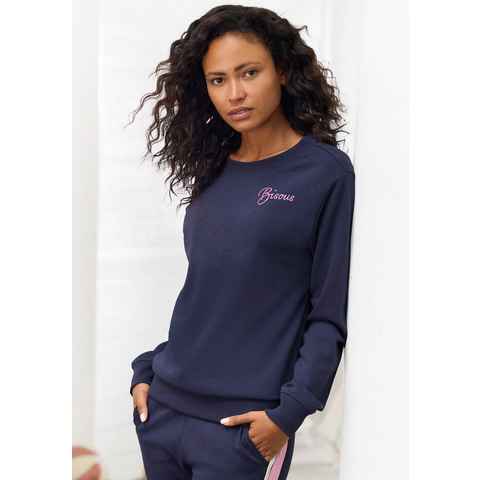 Vivance Sweatshirt (1-tlg) Sweatshirt mit Frontprint, Loungeanzug