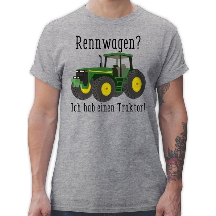 Shirtracer T-Shirt Rennwagen Ich habe einen Traktor - Geschenk Landwirt Trecker Bauer Geschenkidee Landwirtschaft Landwirte - Landwirt Geschenk Bauer - Herren Premium T-Shirt t shirt traktor - bauern geschenk - traktoren t-shirt - bauer tshirt