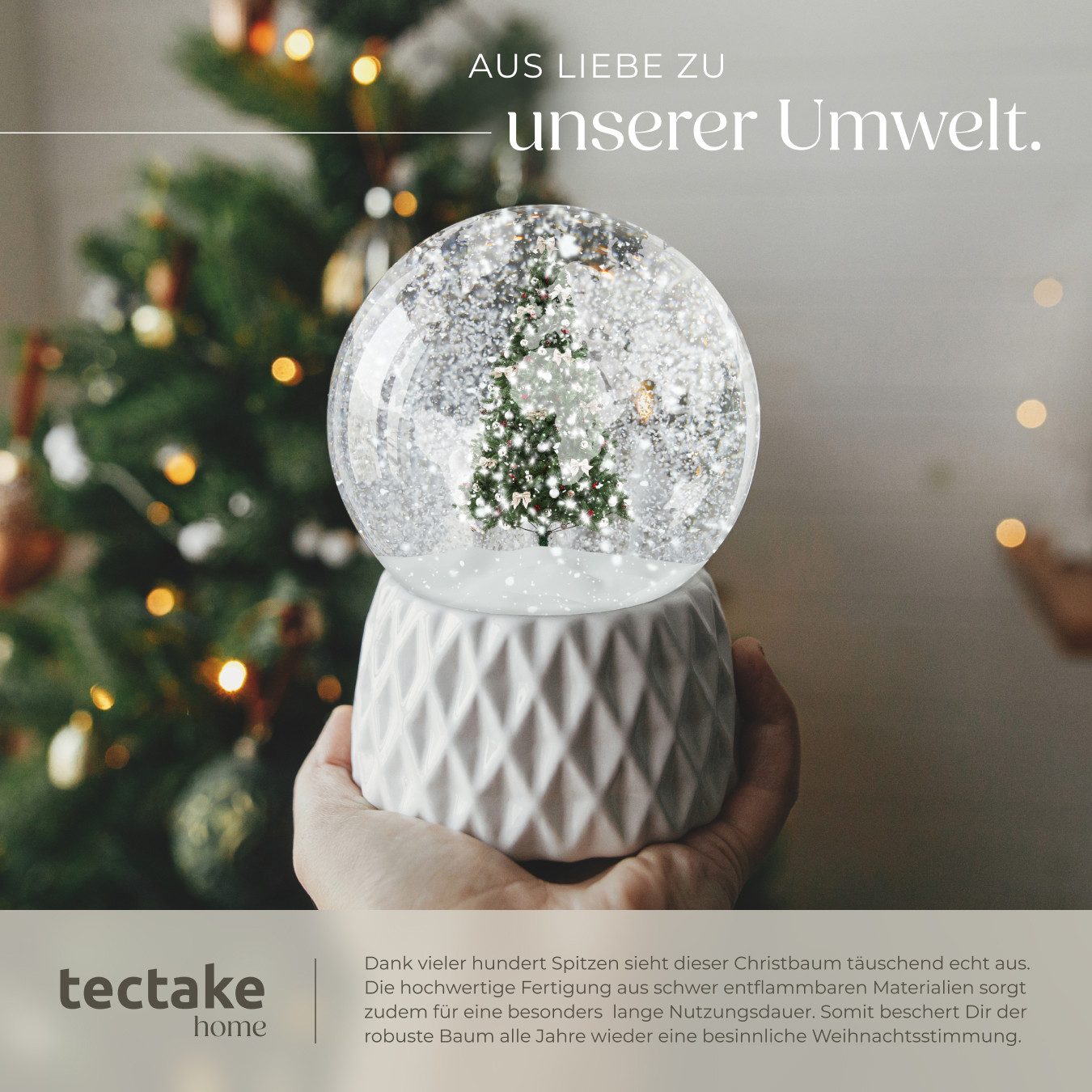 tectake Künstlicher Weihnachtsbaum Christbaum künstlich Tannenbaum 180 cm Kiefernzapfen Grün, Undekorierter/Unbeleuchteter Baum, 180 cm, künstlich mit Zapfen
