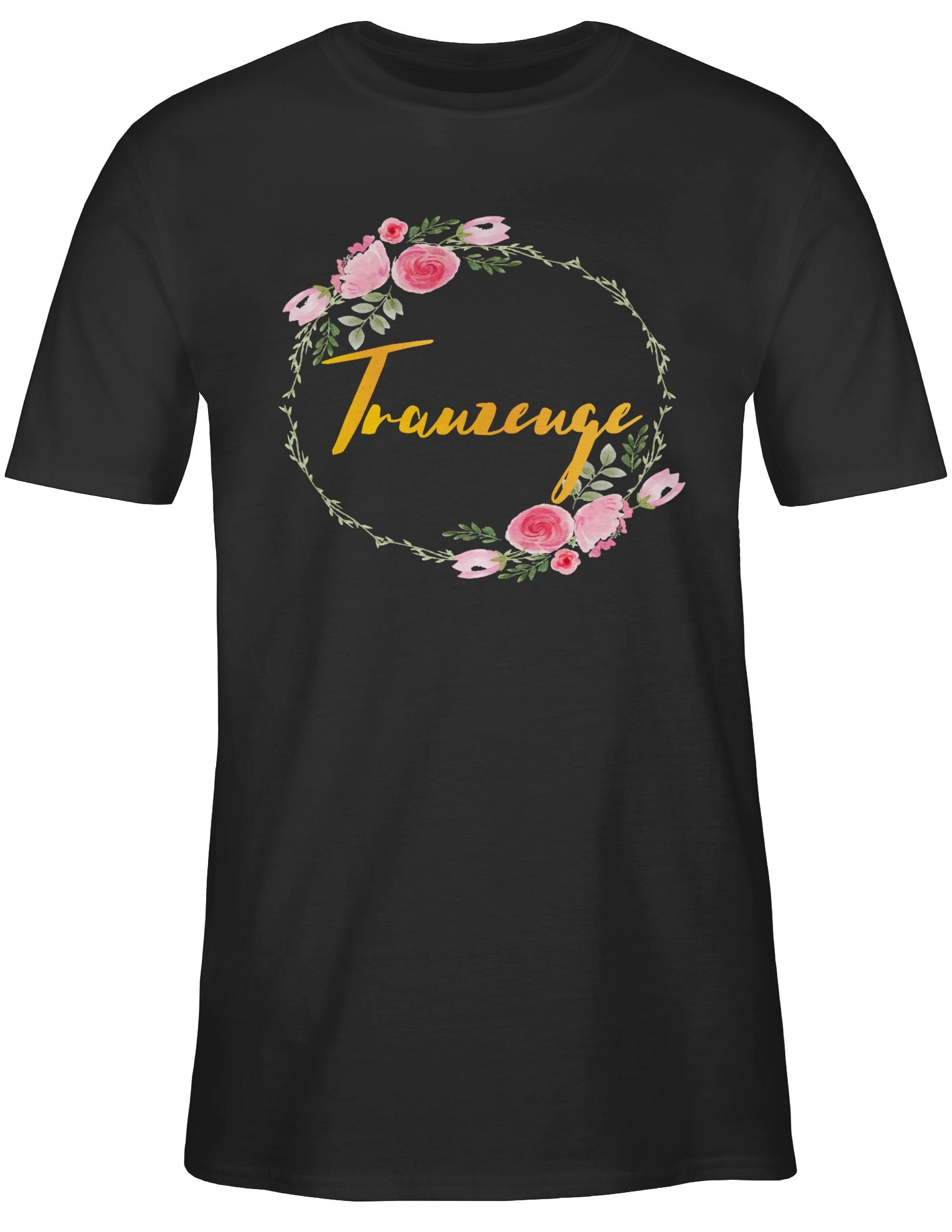 Schwarz Trauzeuge - T-Shirt Shirtracer Hochzeit 1 Herren