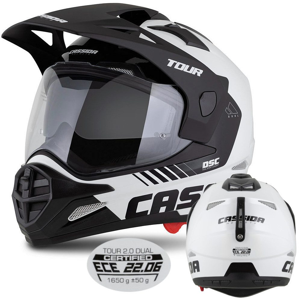 Cassida Helmets Motorradhelm Tour 2.0 X-TRA Dual 2025 "Pinlock ready", mit Integrierter Sonnenblende und Visier für Pinlock®-Vorbereitet