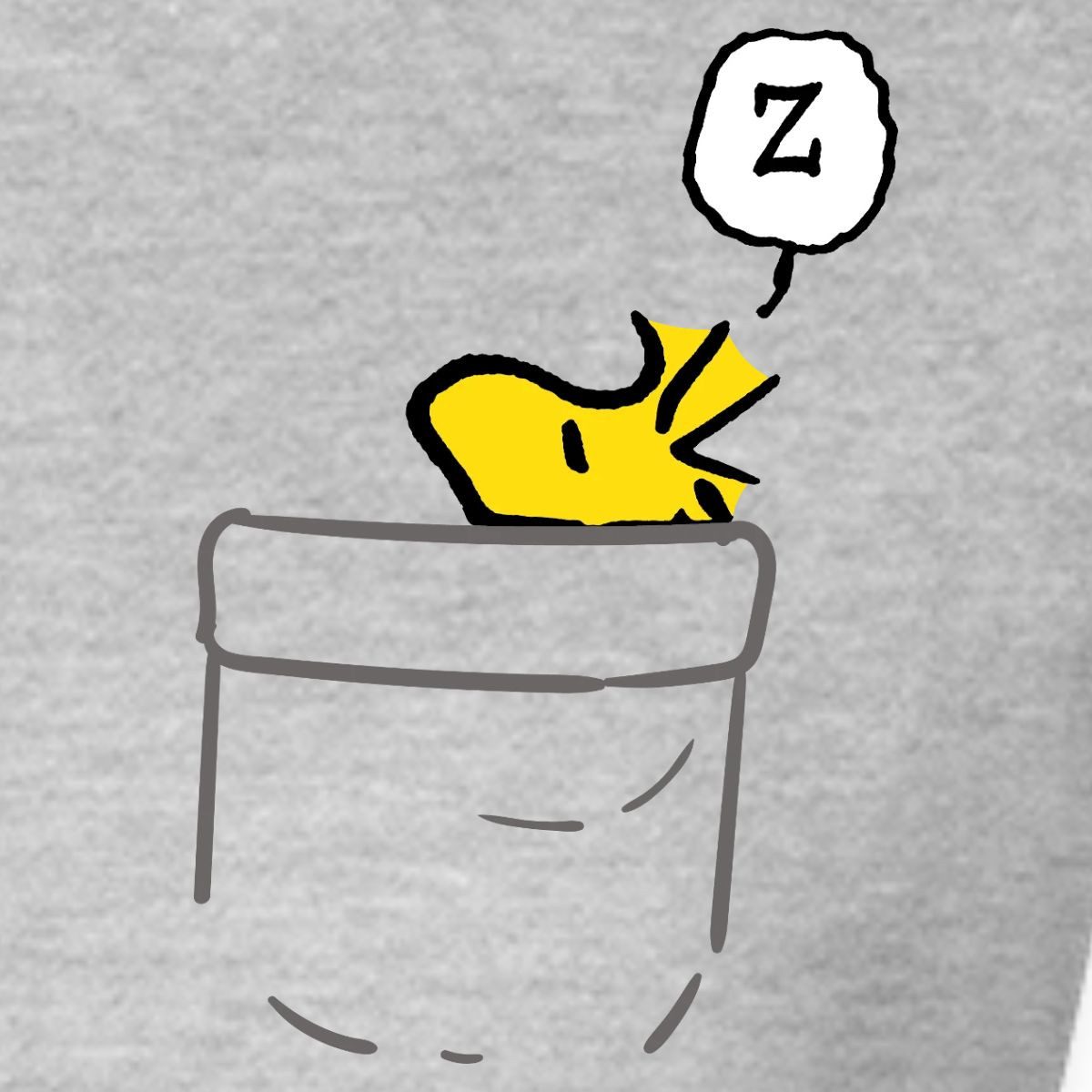 Spreadshirt T-Shirt Peanuts Woodstock In A Pocket Taschen-Design Frauen T-Shirt (1-tlg) Slim Fit, fällt klein aus