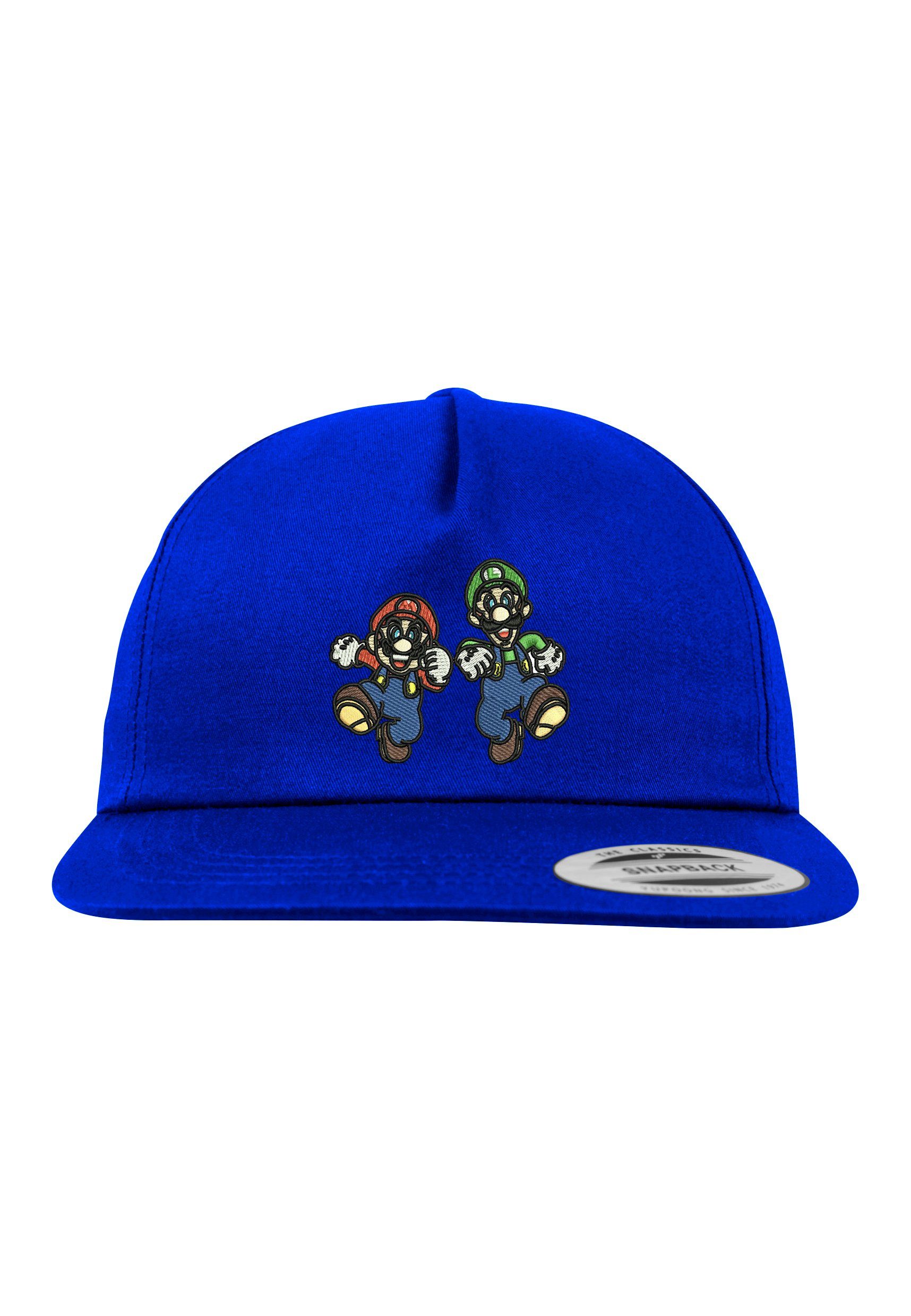 Youth Designz Baseball Cap Mario & Luigi Unisex Snapback Cap mit modischer Logo Stickerei Royalblau