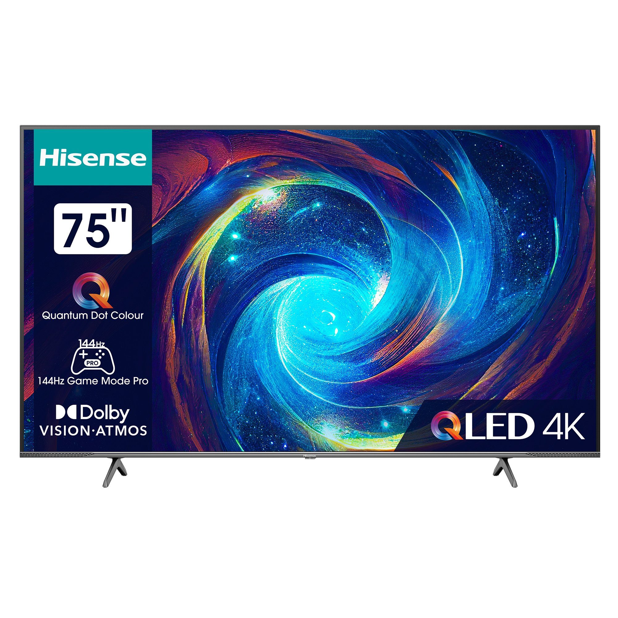 Hisense 75E7KQ PRO QLED-Fernseher (189,00 cm/75 Zoll, QLED 4K, Smart-TV, Sound Technologie Dolby Atmos, Dolby Audio)
