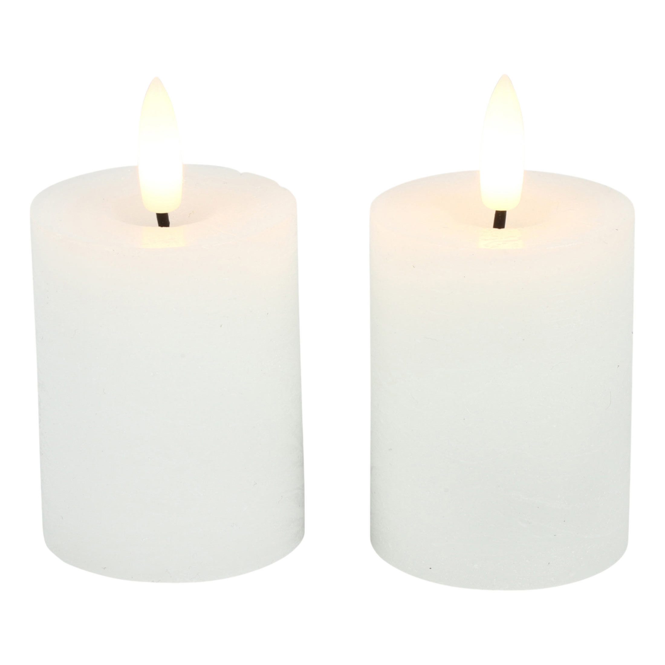 Countryfield LED-Kerze (Set, 2-tlg), weiß 3D-Flamme 6/18h Timer 5x9,5cm günstig online kaufen