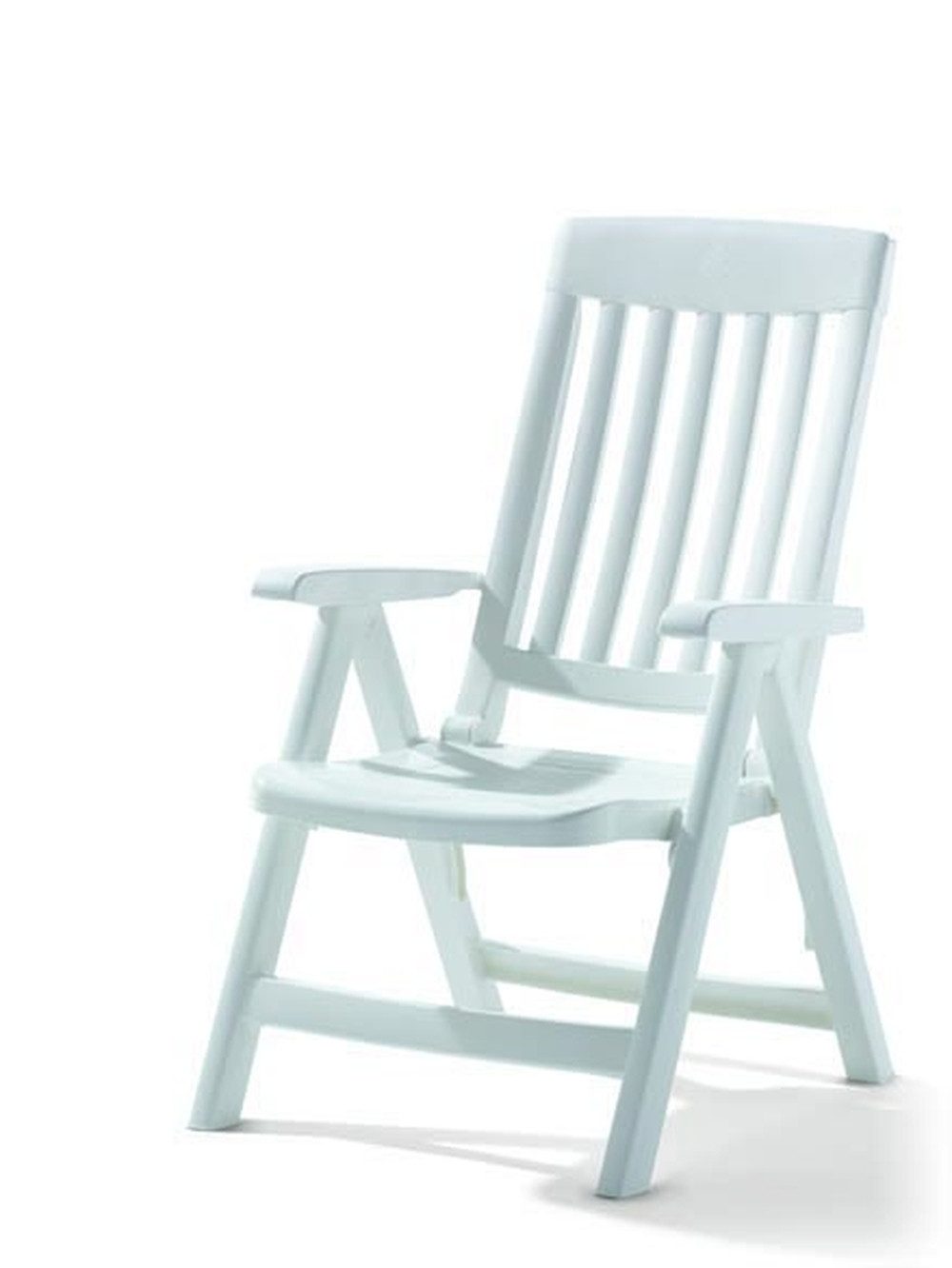 Klappstuhl in Weiß, Vollkunststoff - 66x106x62cm (BxHxT)