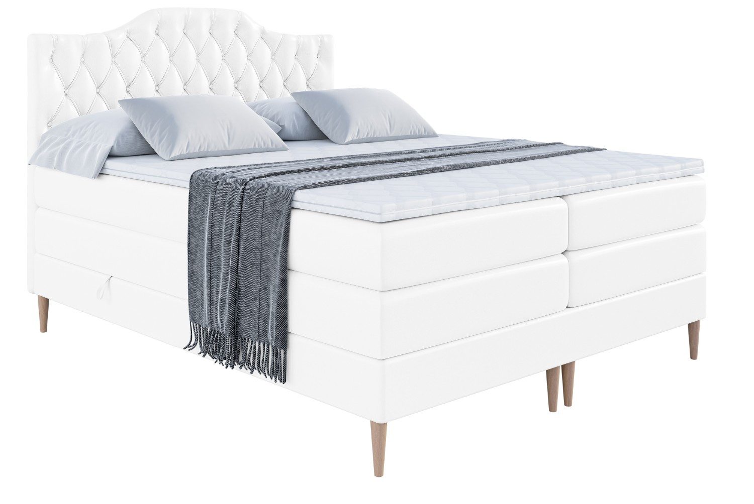 ALTDECOR Boxspringbett VILA-1-F KING (Multipocket-Matratze H4, günstig online kaufen