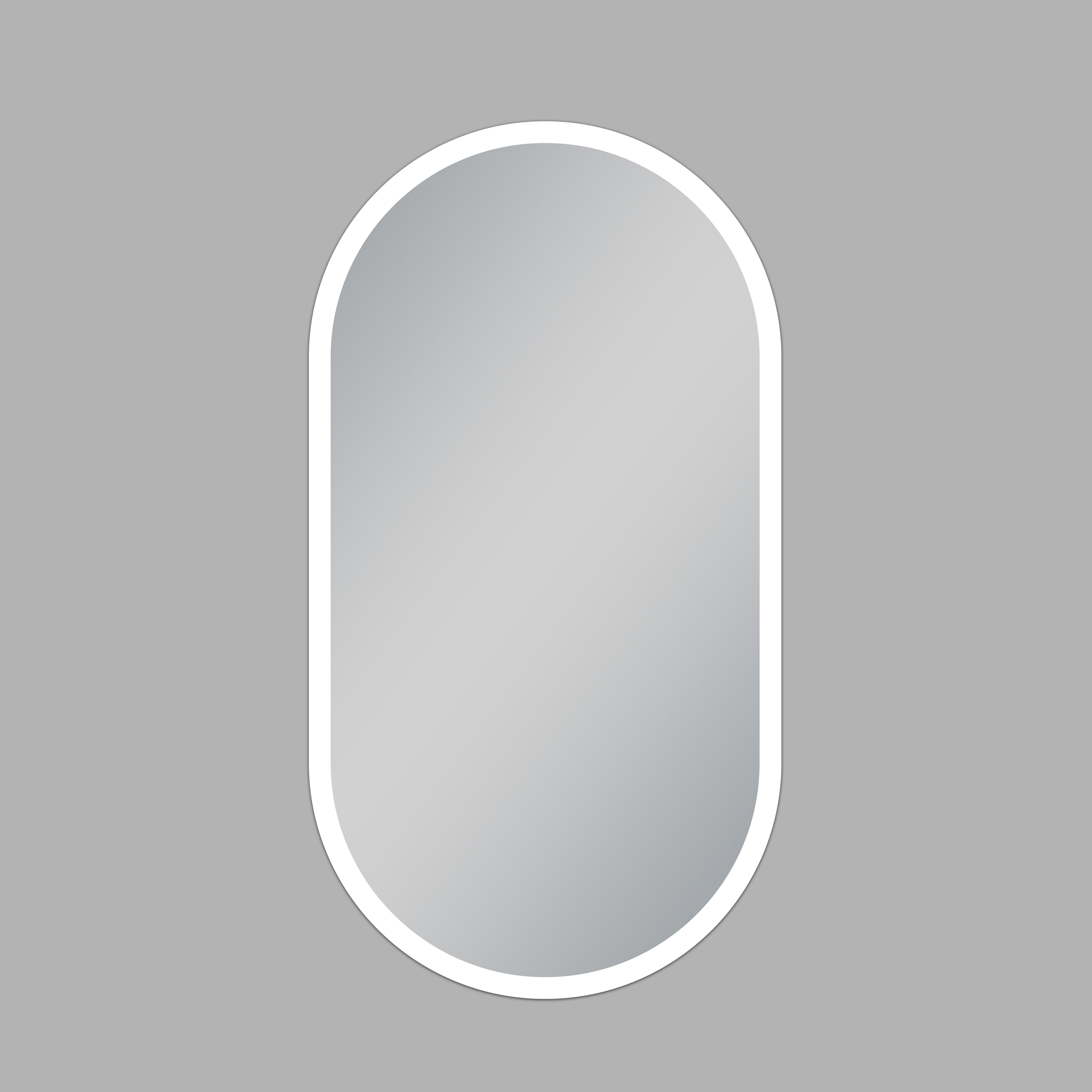 Talos Badezimmerspiegelschrank Talos Oval Vento austauschbare LED-Beleuchtung, 45x80 cm schwarz