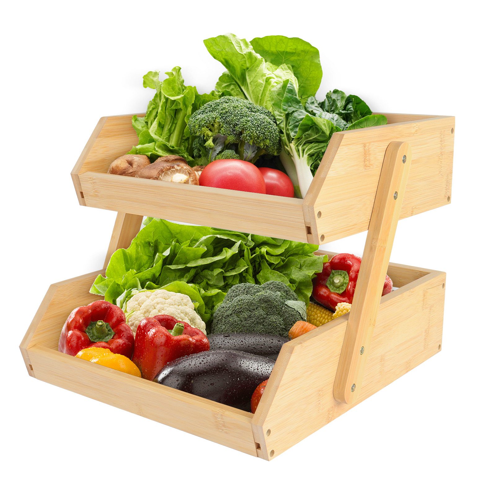 Obstschale Obstkorb Brotkorb mit 2 Etagen
