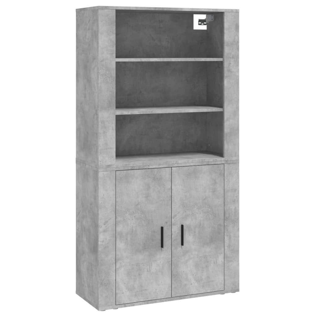 vidaXL Highboard Highboard Betongrau Holzwerkstoff (1 St)