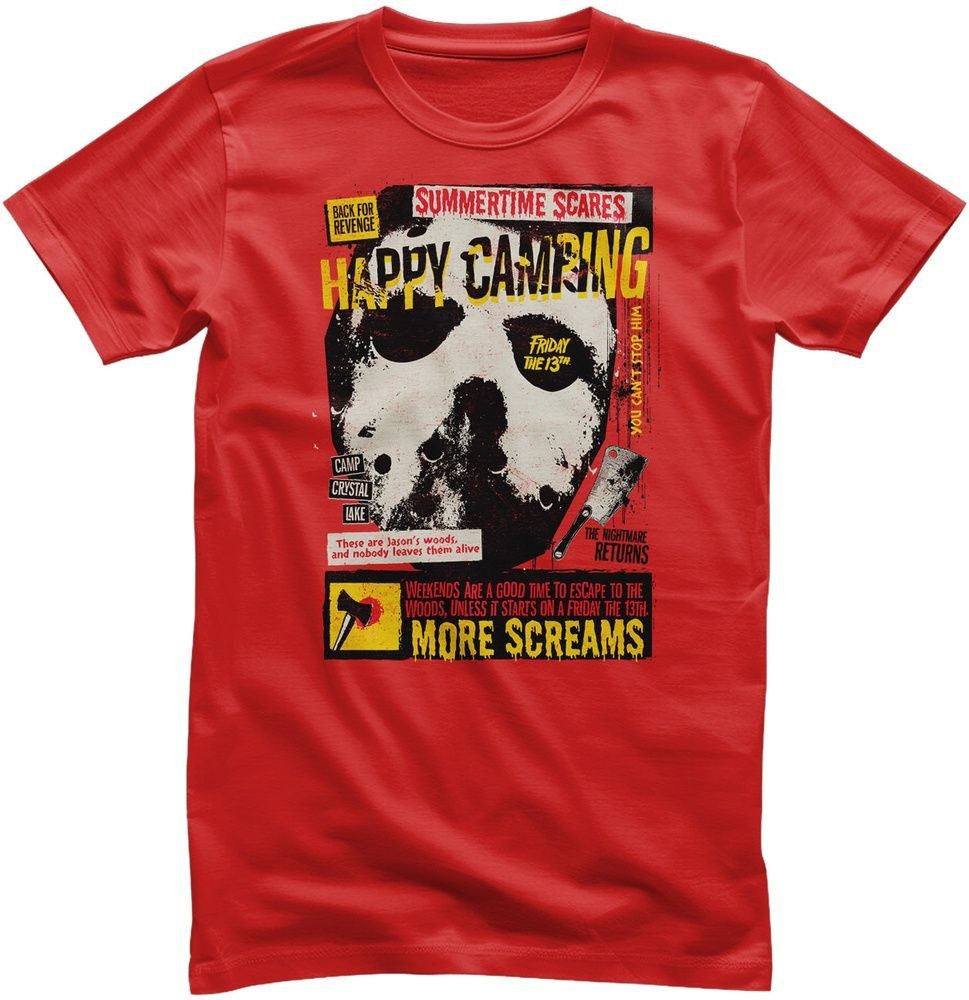 Friday the 13th T-Shirt Friday The 13th - Happy Camping T-Shirt