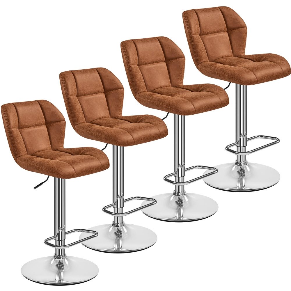 Yaheetech Barhocker 360° Drehbare Hocker mit Fußstütze (4 St), 1/2/4/6er-Set Barstühle Küchenstühle Bistrohocker höhenverstellbar