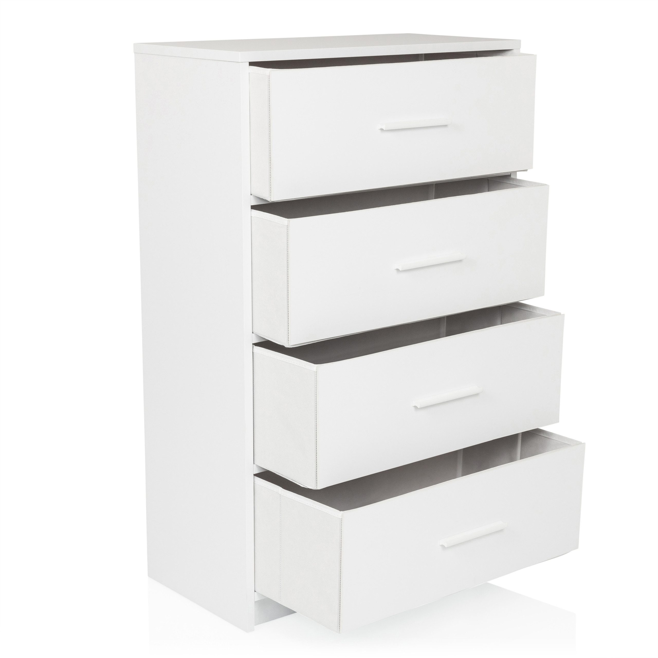 hjh LIVING Kommode ESTORIA Sideboard H/B/T: 91.5 x 58.0 x 30.0 cm, Highboard mit 4 Schubladen, Metallgriffe, Schubladenkommode Anrichte