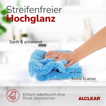 ALCLEAR 820203K_3 Mikrofaser Küchentücher für Hochglanzküchen Küchenreiniger Mikrofasertuch (70% Polyester, 30% Polyamid, 40x40 cm)