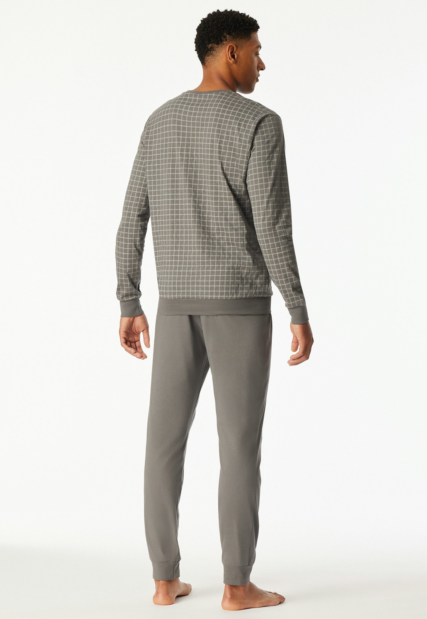 uncover by SCHIESSER Schlafanzug Uncover Nightwear (2 tlg) Langarm, Rundhals-Ausschnitt, Single Jersey-Qualität, weich