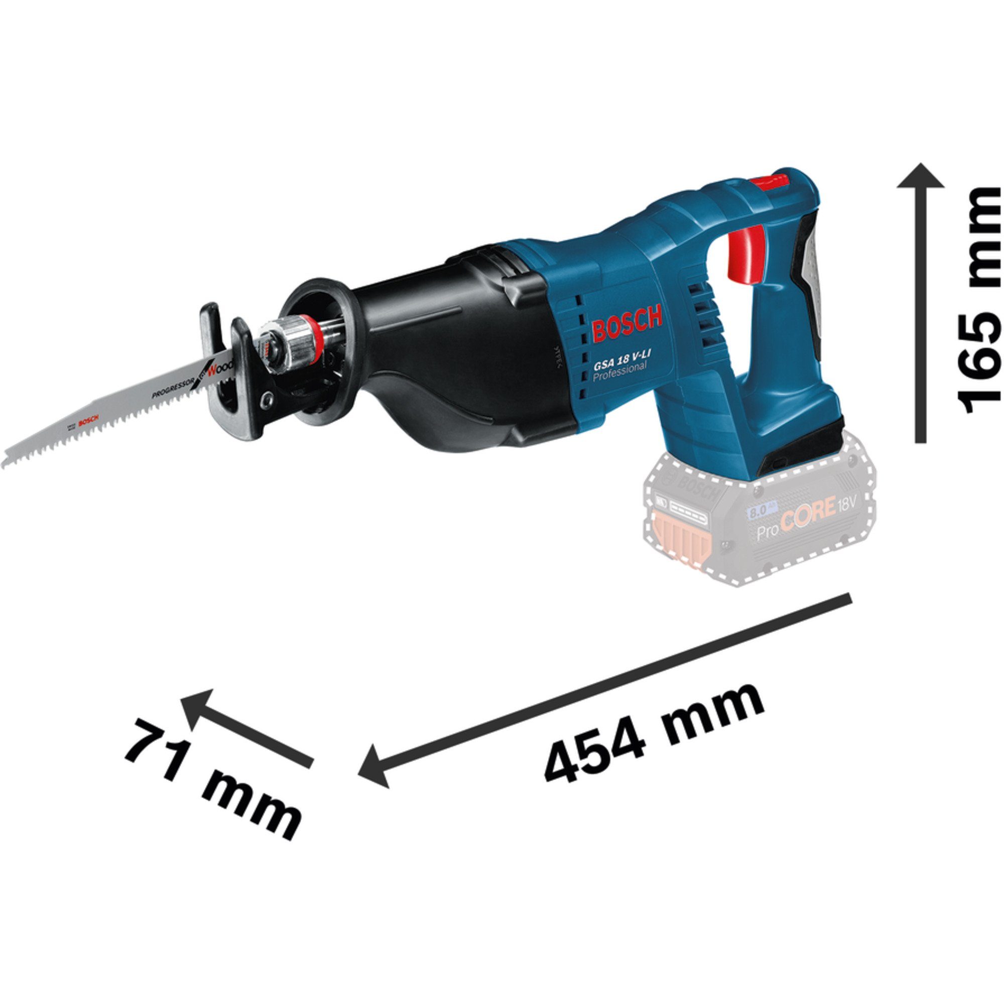 Bosch Professional Säbelsäge Bosch Professional Akku-Säbelsäge GSA 18 V-LI
