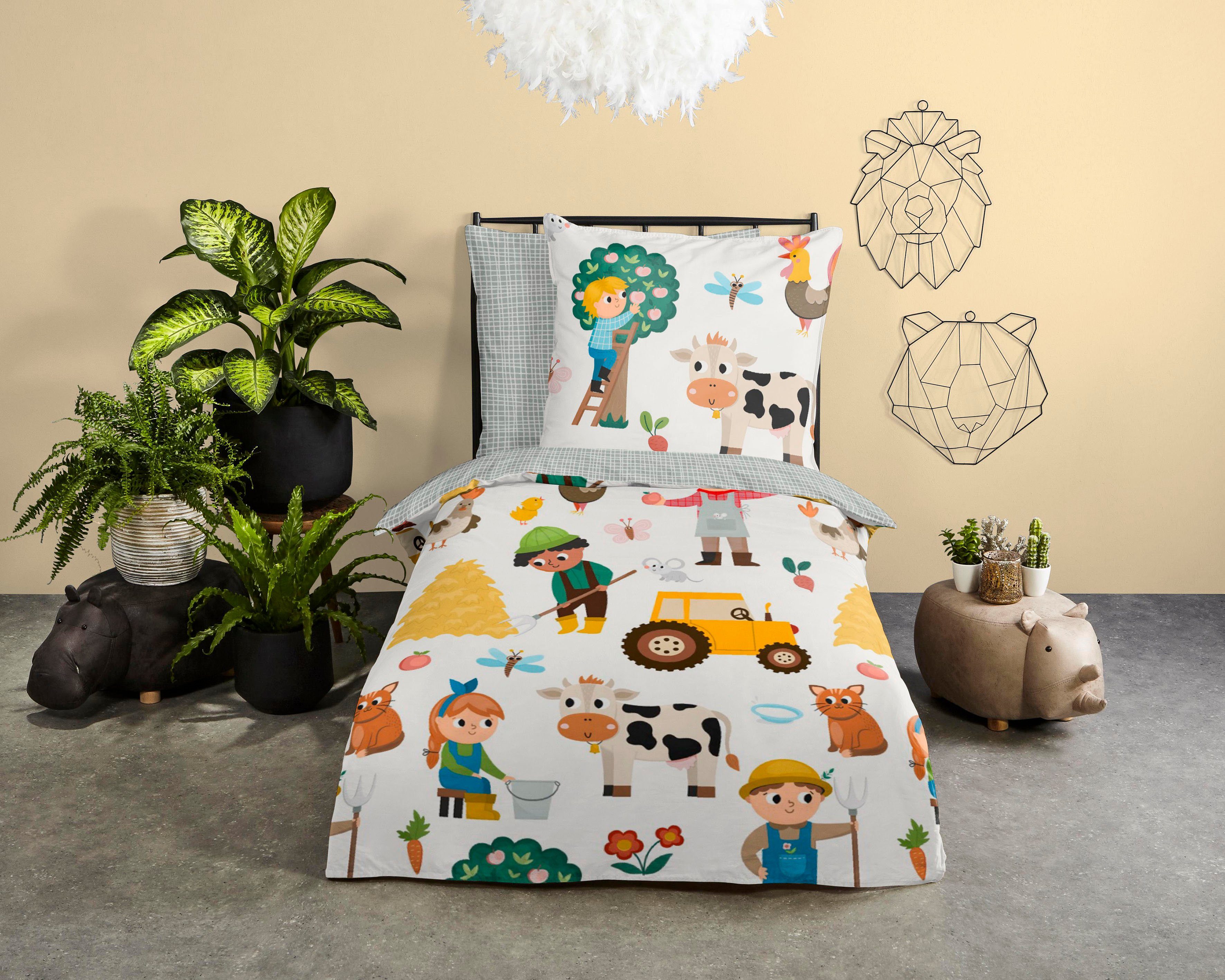 good morning Bettwäsche Farm, Renforcé, 2 günstig online kaufen