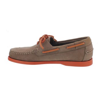 Sebago Docksides, Nubuck, Brown Taupe / Orange, Men 7000GA0-A70 Bootsschuh