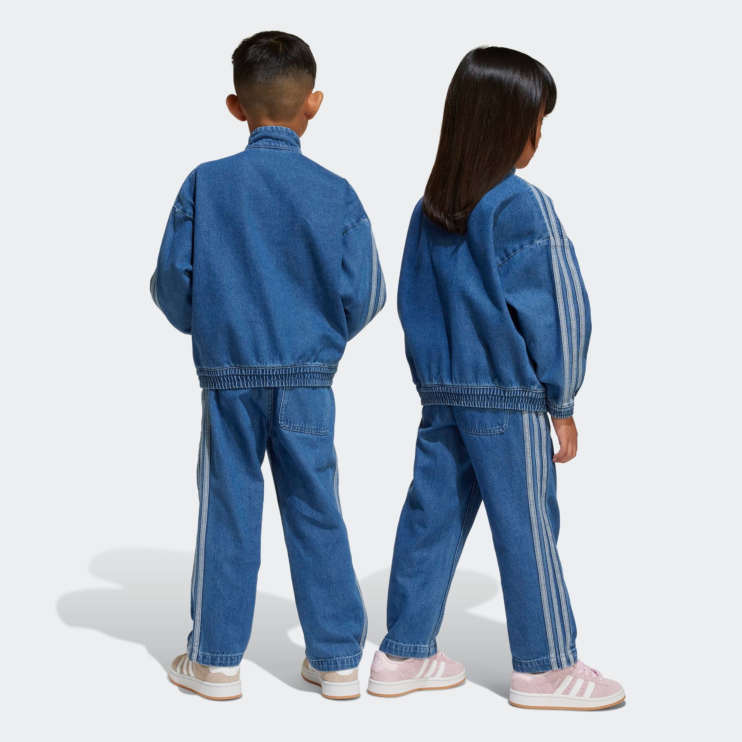 adidas Originals Trainingsanzug DENIM SET (2-tlg), für Kinder, zweiteiliges Set, aus Baumwolle