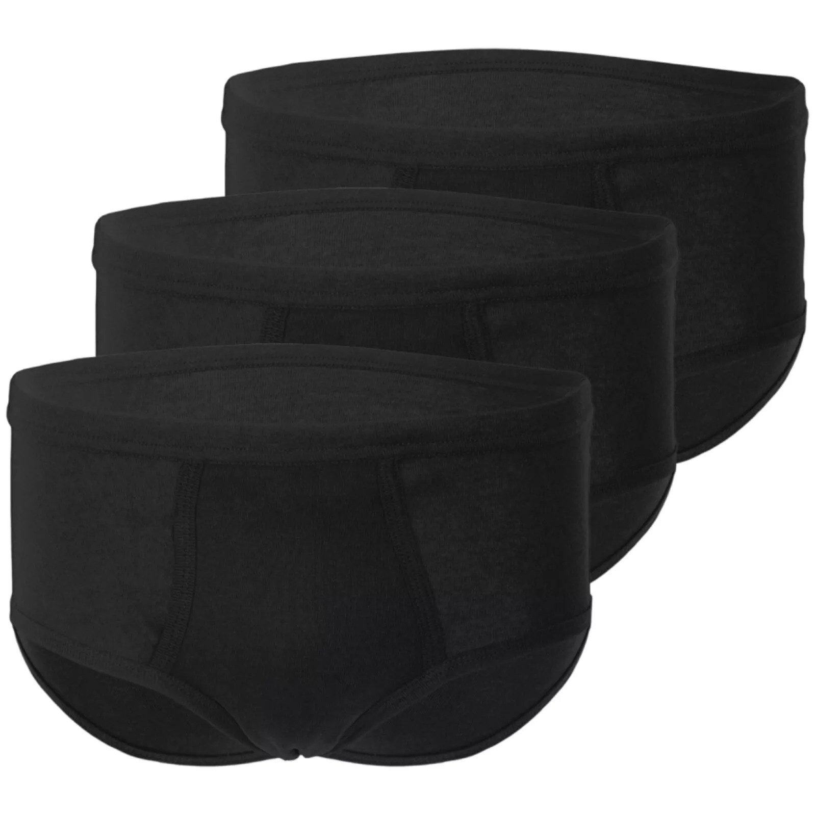 TEXEMP Slip 3er - 6er Pack Herren Slip Sportslip Basic Baumwolle Schwarz Unterhose (Spar-Pack, 3-St) 100% Baumwolle