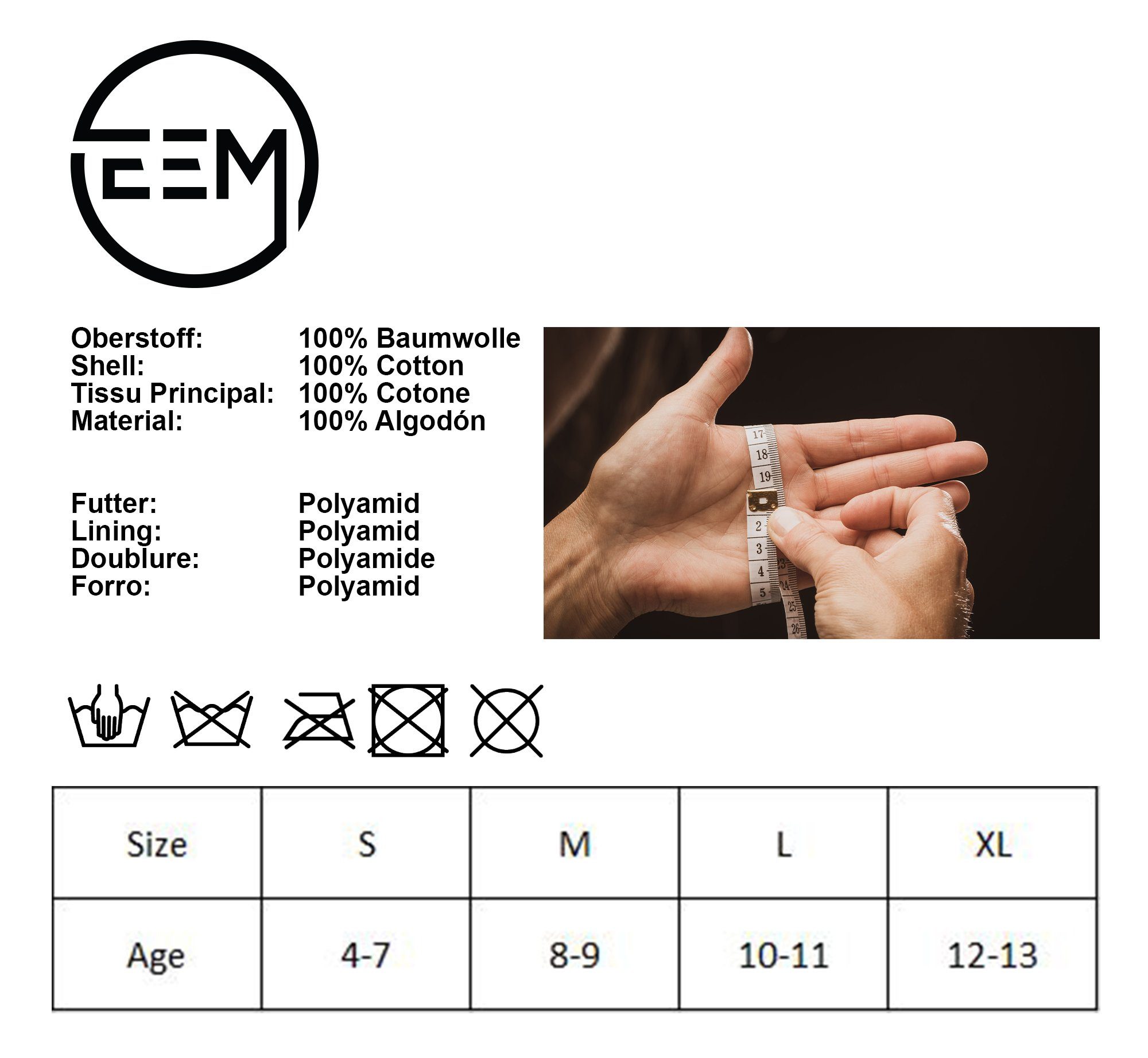 EEM Strickhandschuhe schwarz Kinder-2816