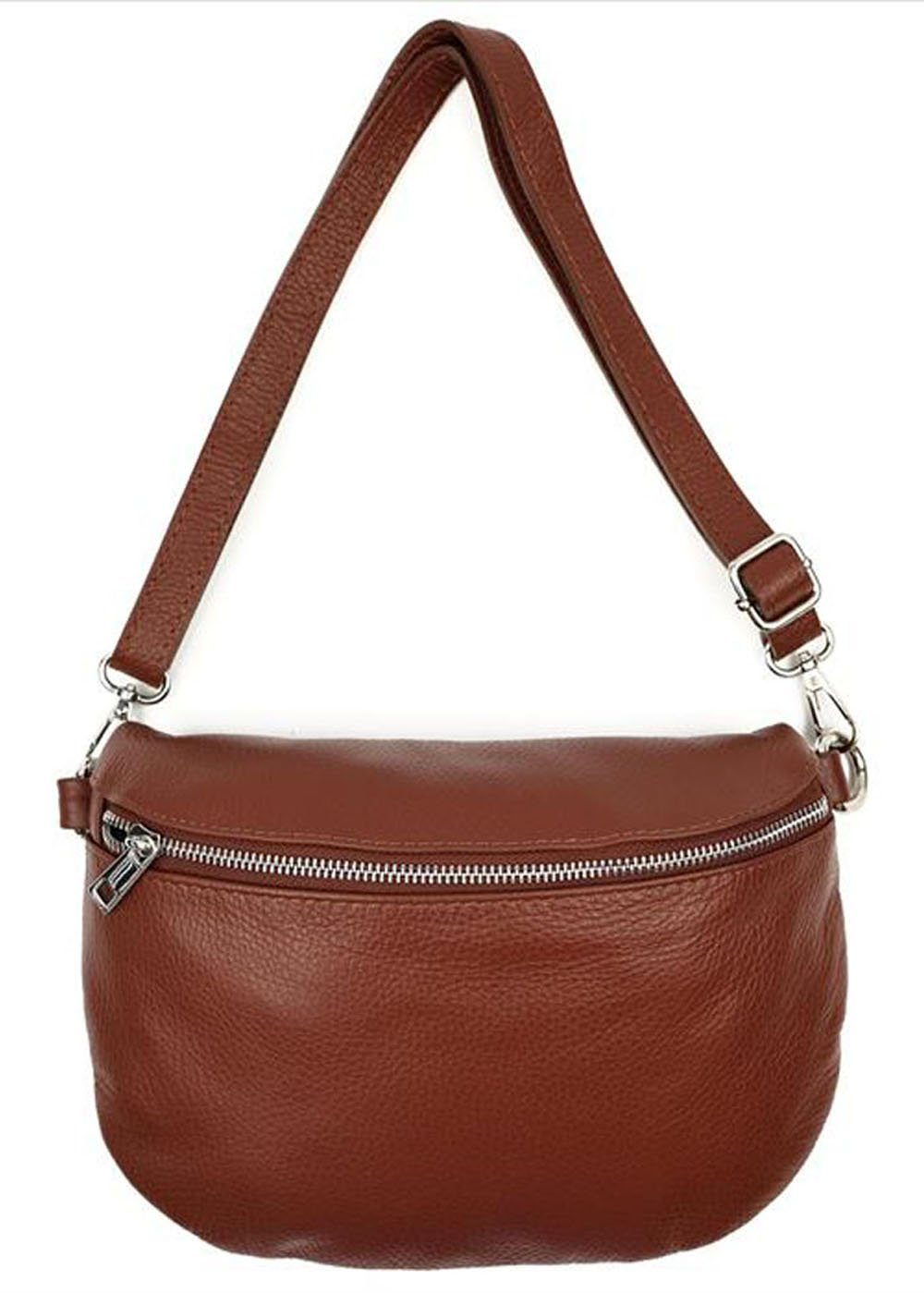 Sa-Lucca Bauchtasche Bauchtasche Umhängetasche Cross Body Bag echt Leder made in Italy, echt Leder, made in Italy