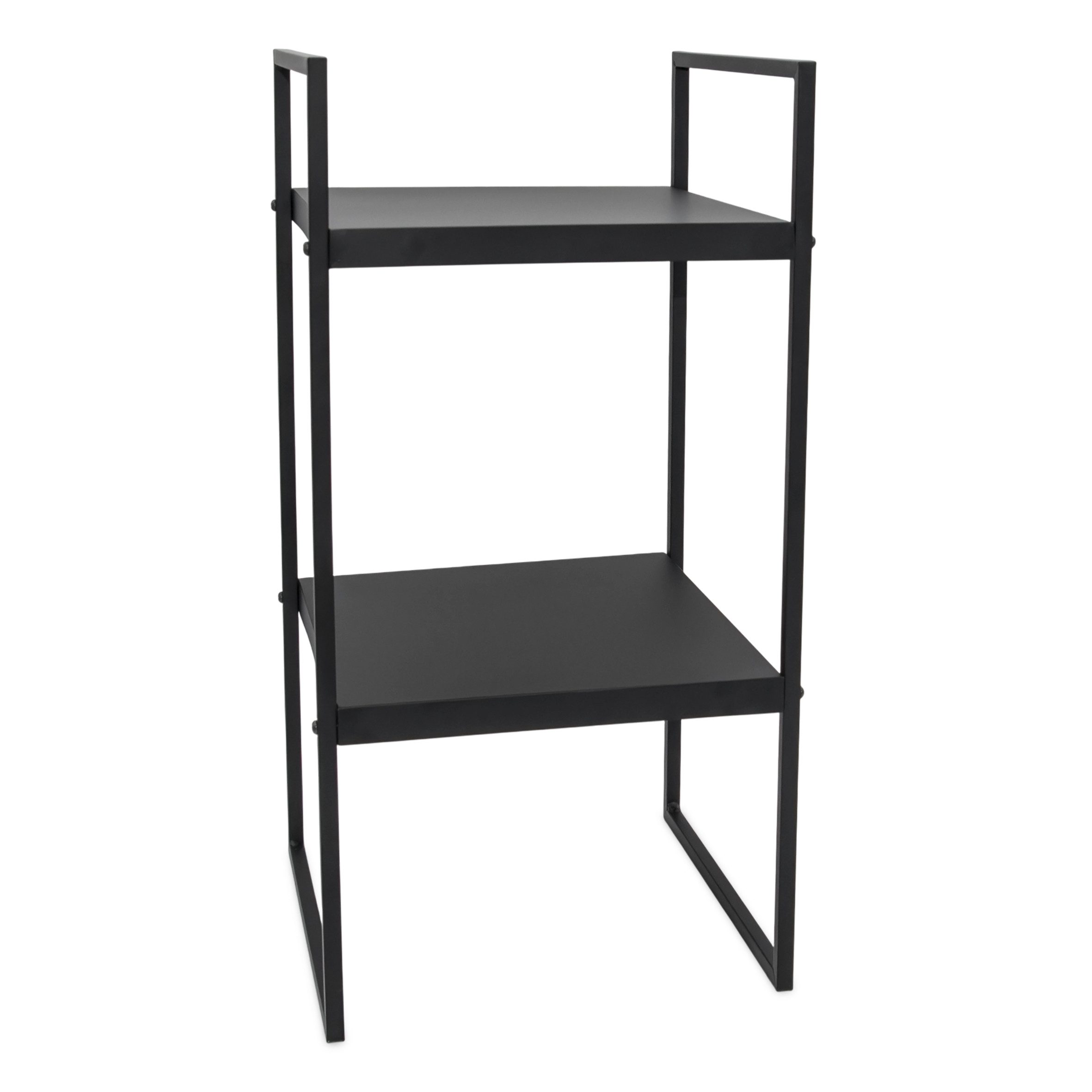 Spetebo Standregal Metall Standregal schwarz offen mit 2 Fächern - 54 x 27 cm, Anzahl 1-tlg., zwei praktische Ablagen – Bild 5 von 5