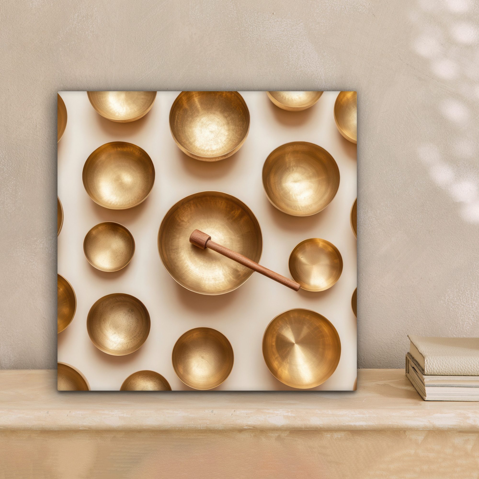 OneMillionCanvasses® Leinwandbild Symmetrisch - Gold - günstig online kaufen
