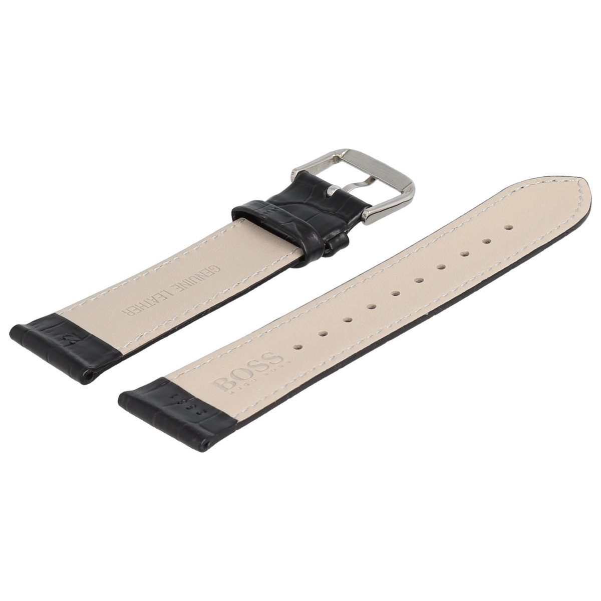 BOSS Uhrenarmband 22mm Leder Schwarz 659302561