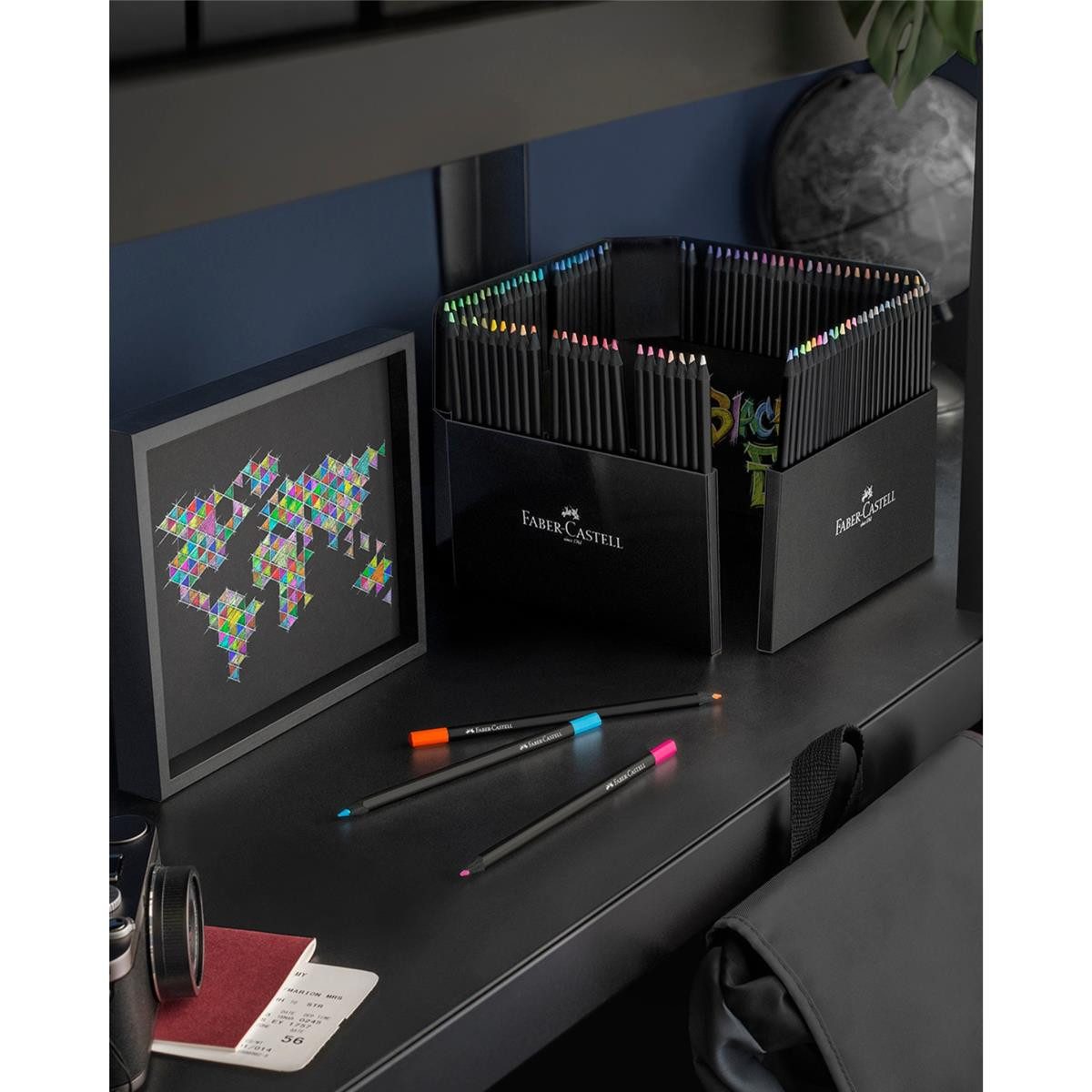 Faber-Castell Künstlerstift Faber-Castell Black Edition Buntstifte - 100er Kartonetui