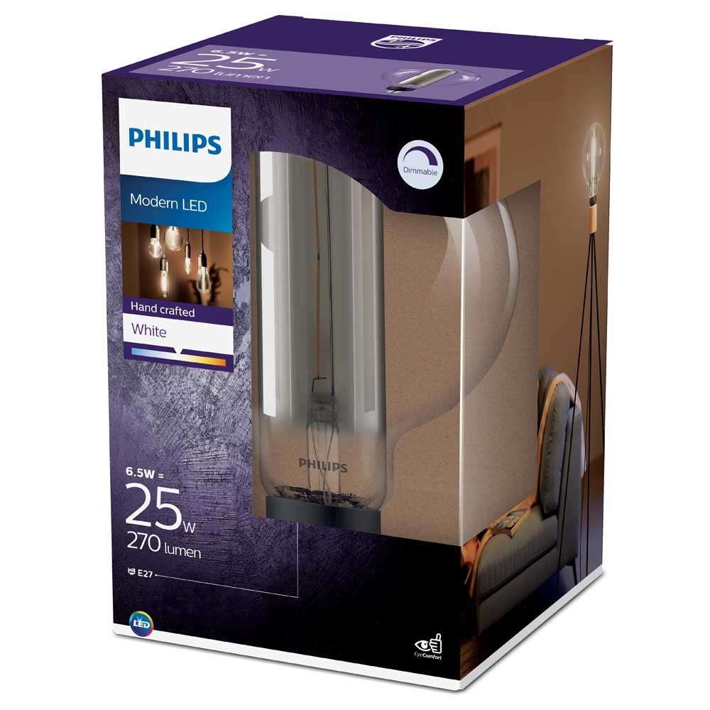 Philips LED-Leuchtmittel LED Giant Globe Vintage Design 25W, Industrial Smoky, warmweiss E27, ersetzt n.v