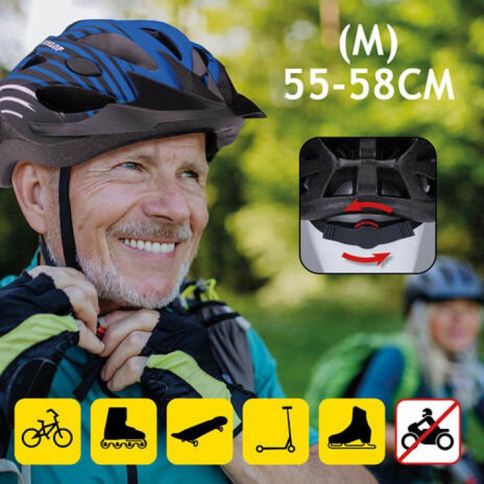 habeig Fahrradhelm Helm Dunlop EPS Innenschale Abnehmbares Visier, Drehring