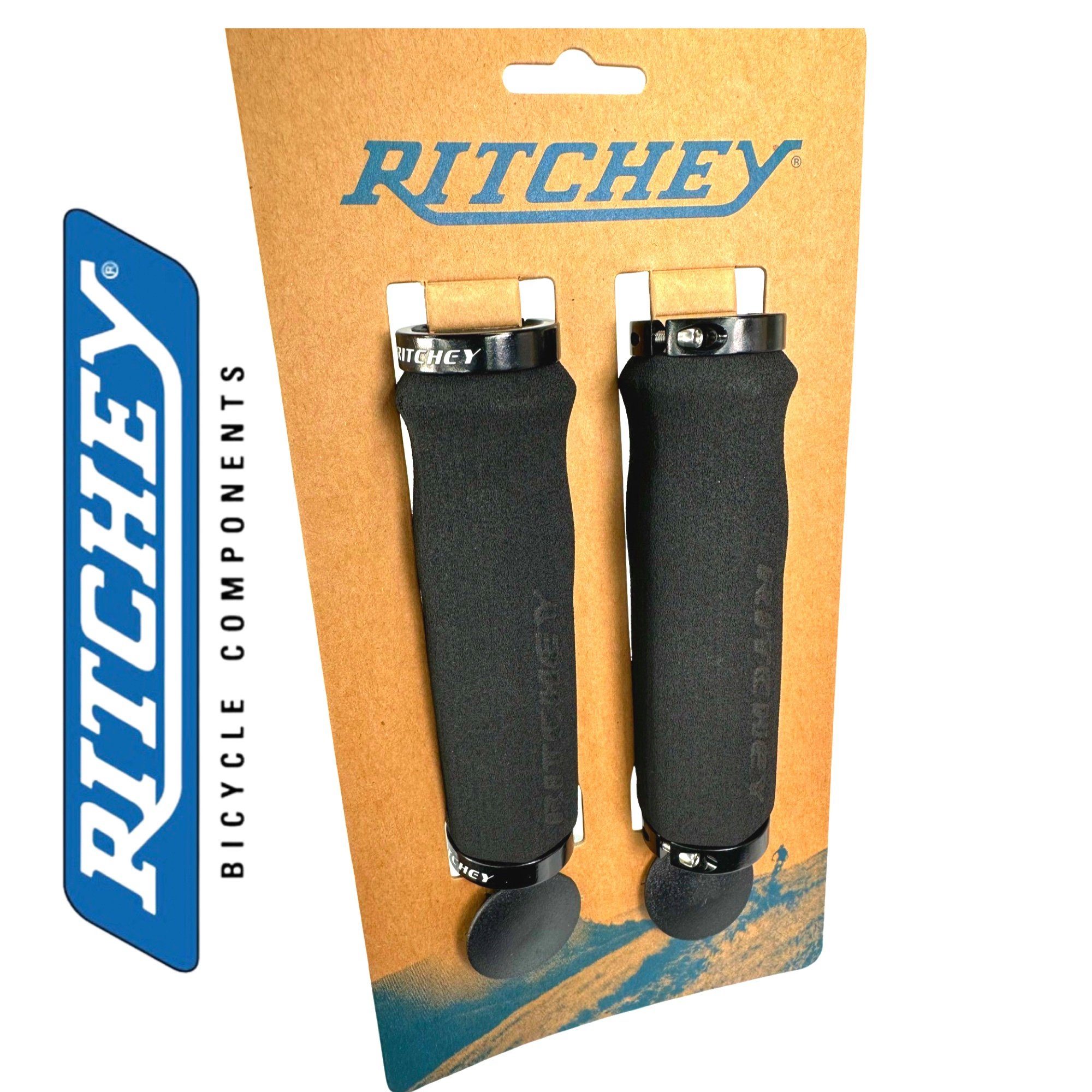 Ritchey Fahrradlenker Ritchey WCS Ergo MTB Race Eva Truegrip Lock-On Griffe 130/33mm schwarz