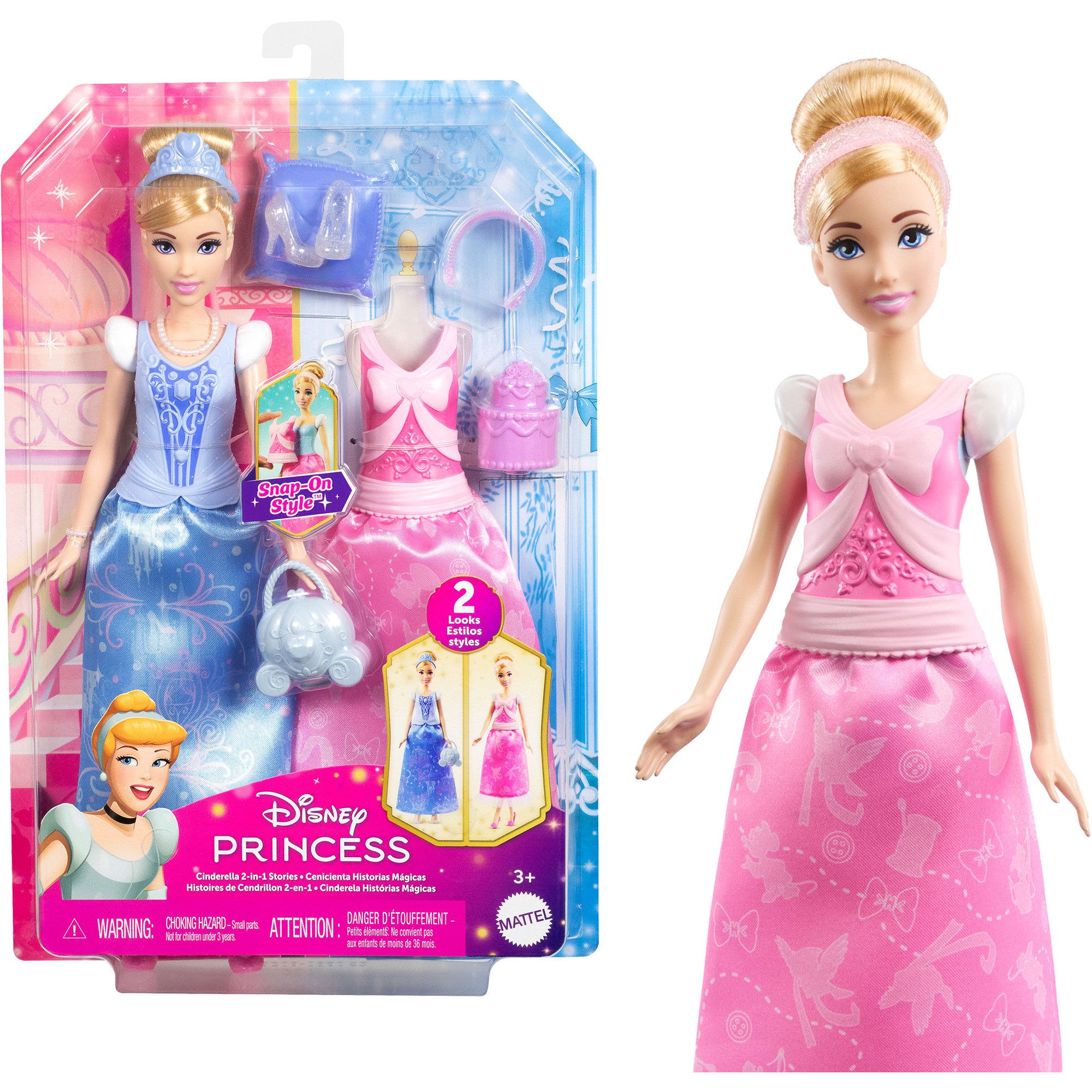 Disney Babypuppe Mattel Disney Prinzessin 2-in-1 Geschichten