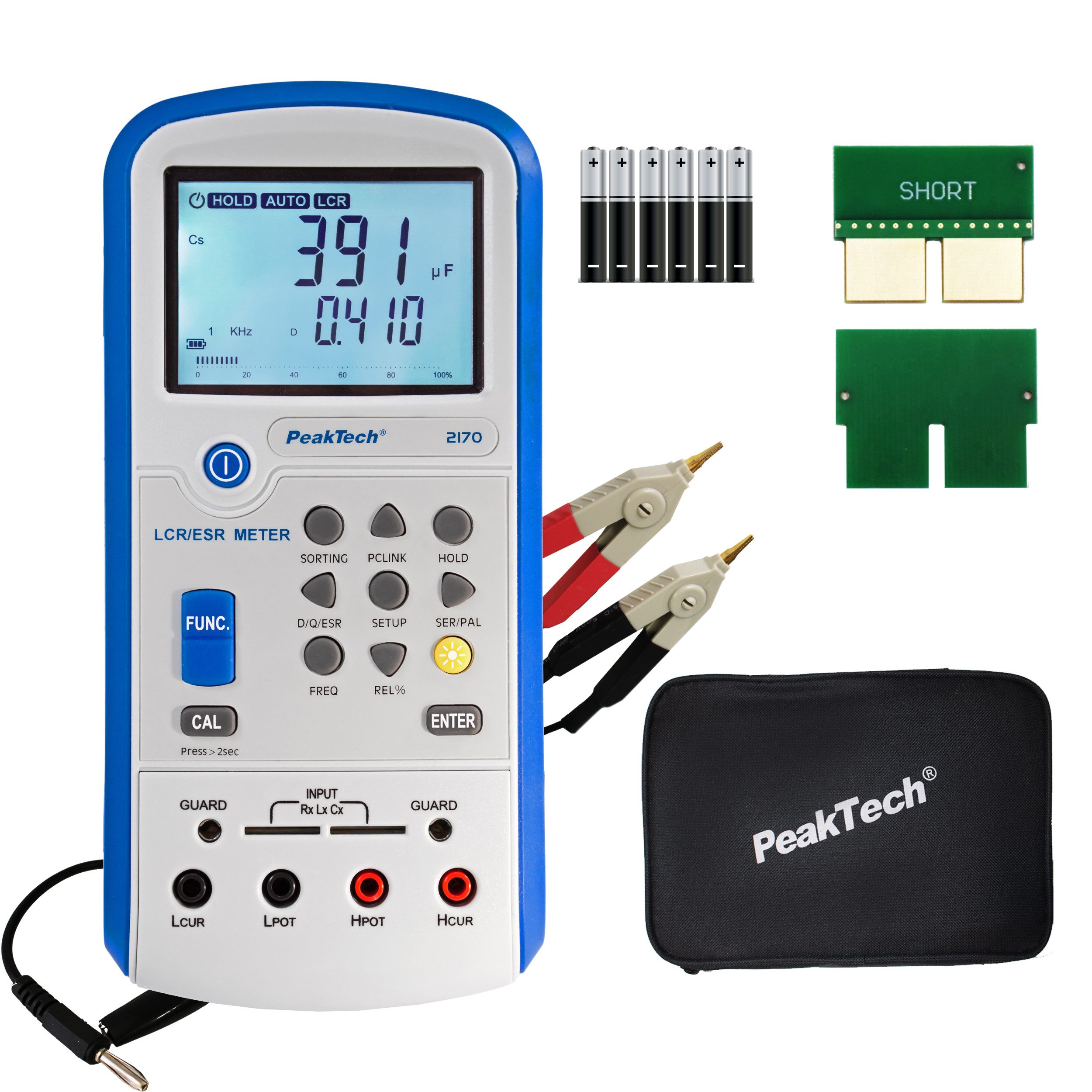 Multimeter PeakTech P 2170: LCR-/ESR-Meter, 100 Hz - 100 kHz, mit USB