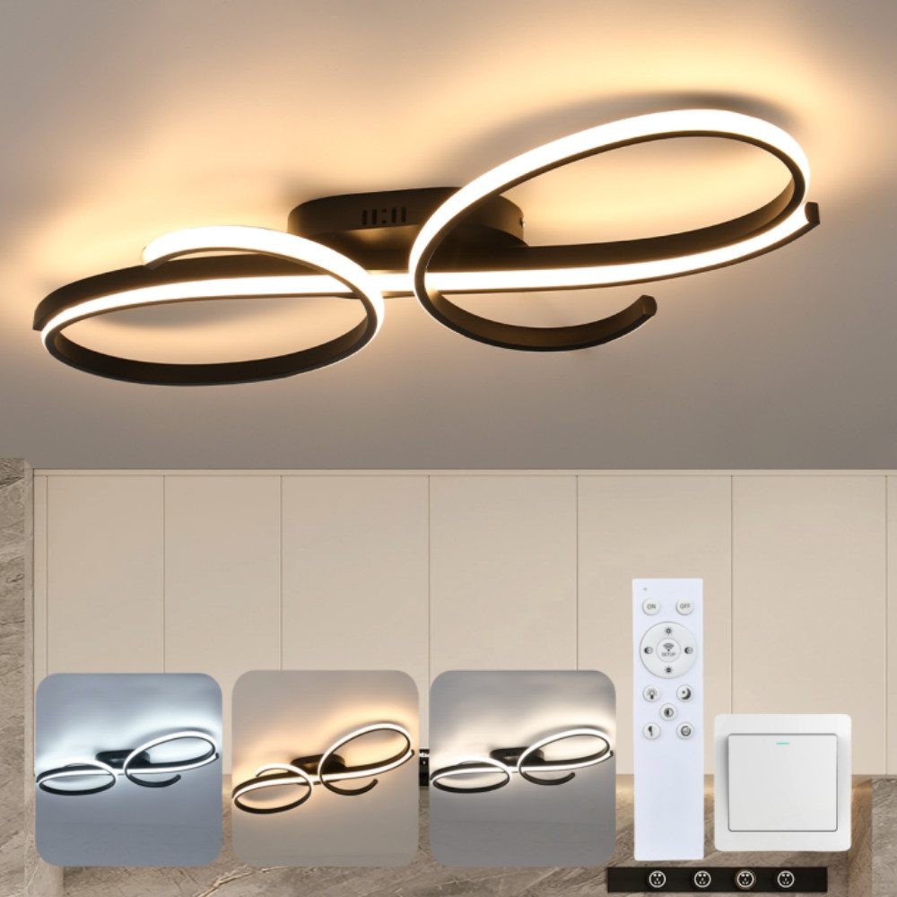 WILGOON Deckenleuchte 80W LED-Deckenleuchte aus Metall, günstig online kaufen
