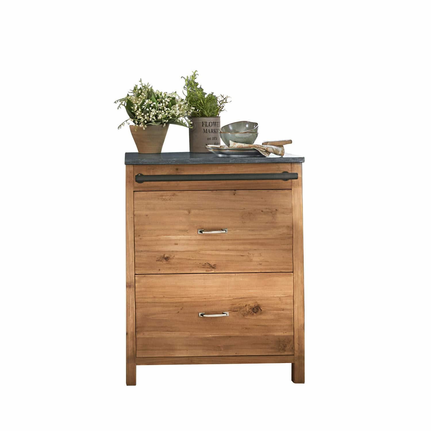 Mirabeau Küchenzeile Unterschrank Sunnybrook braun/grau