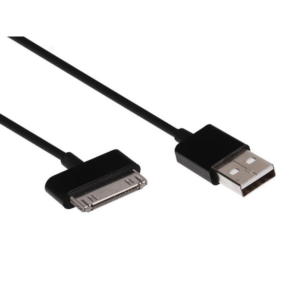 Velleman APPLE® KABEL - 30-POLIG (STECKER) AUF USB 2.0 A (STECKER) - SCHWARZ - Netzkabel