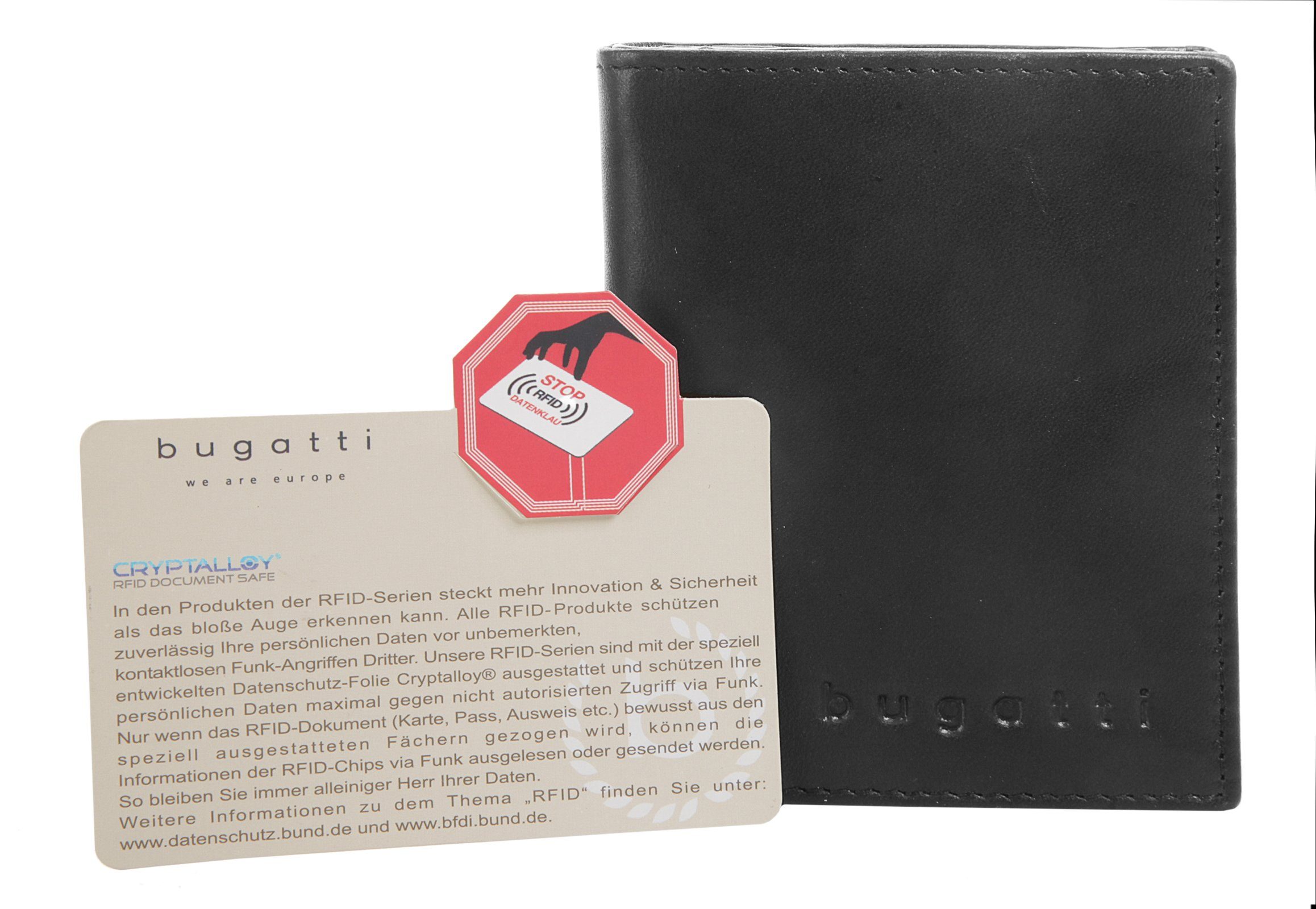 echt Brieftasche RFID, Leder bugatti PRIMO