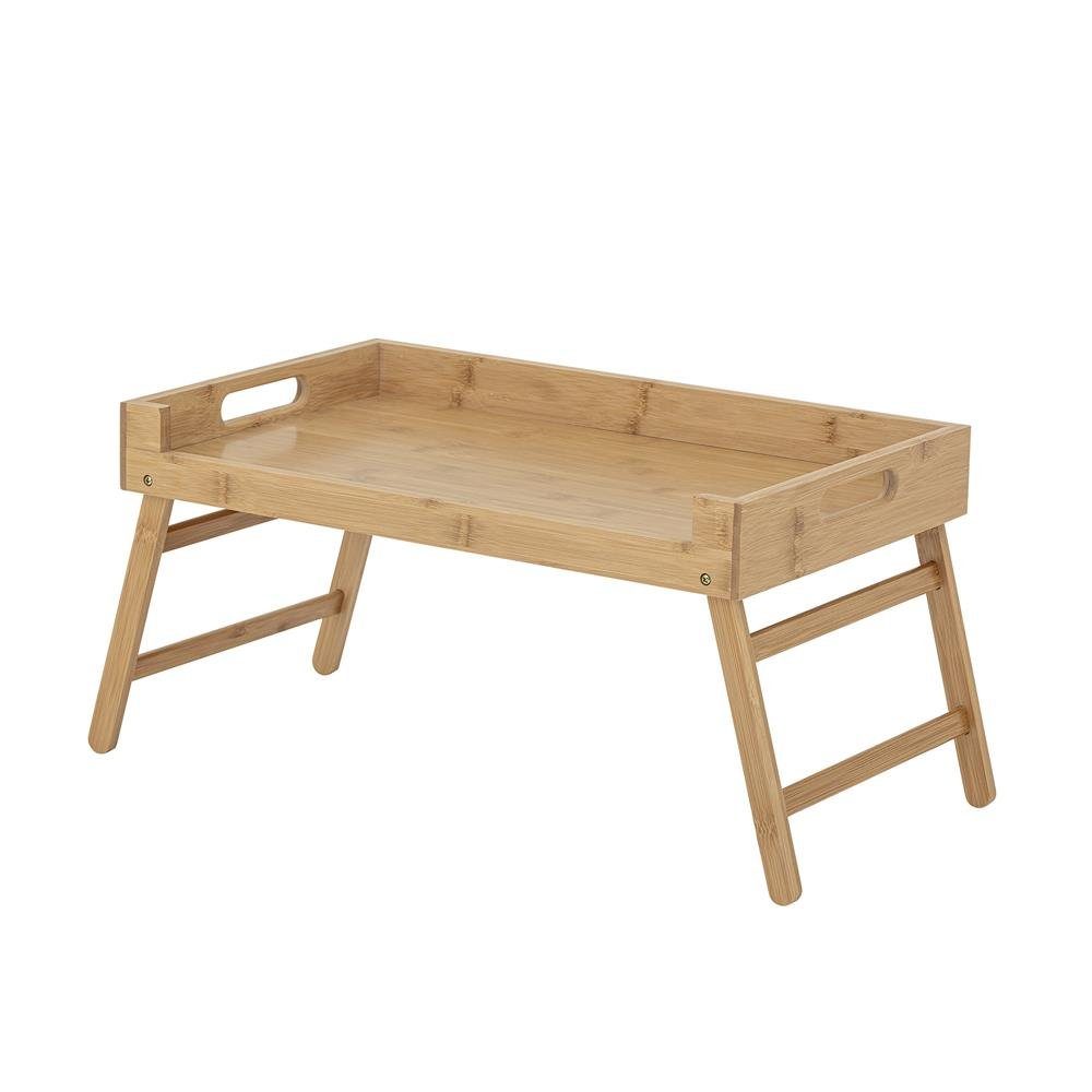 Bloomingville Tabletttisch Aden, Betttablett Bambus Serviertablett Klapptablett Tischtablett