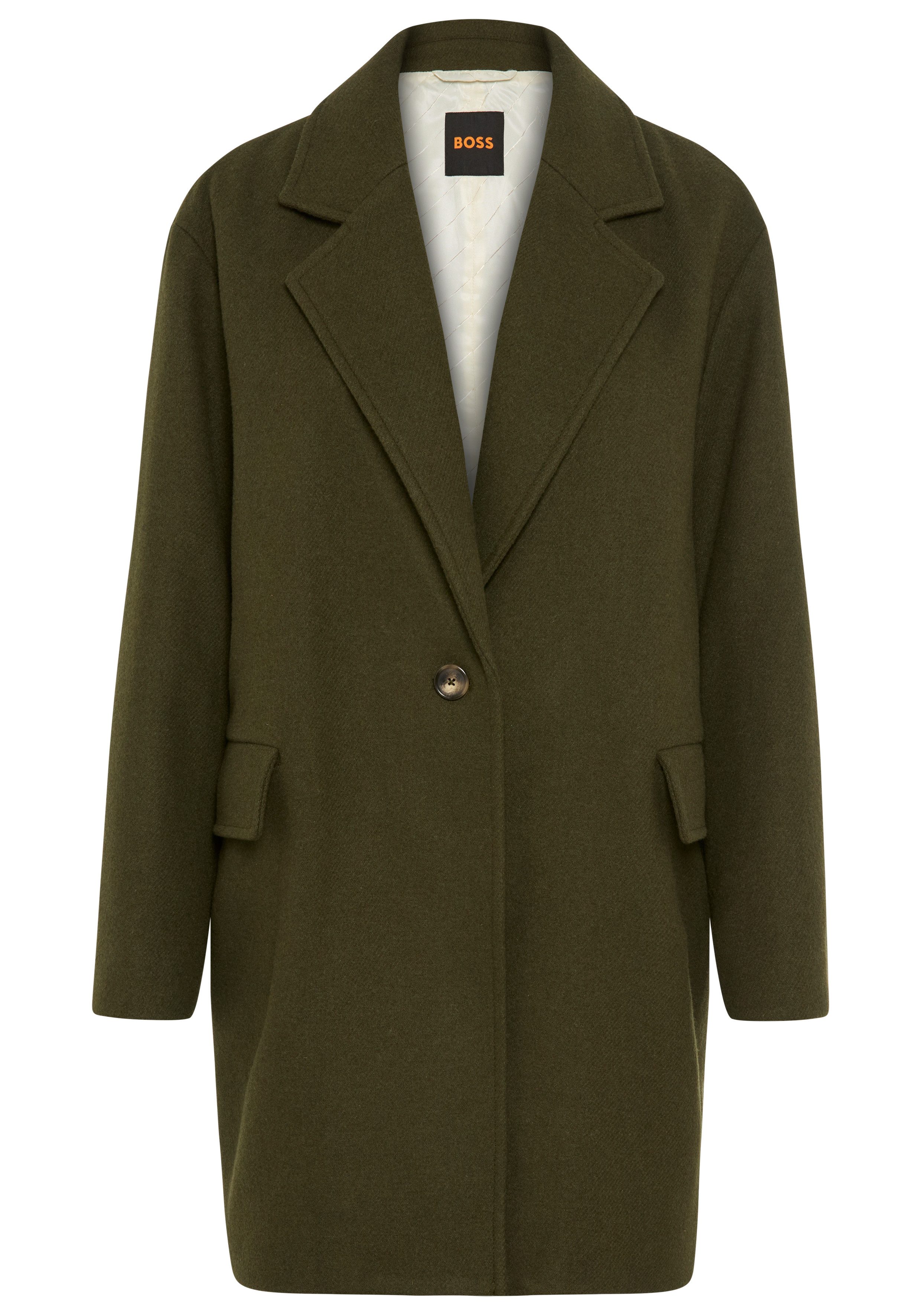 BOSS ORANGE Kurzmantel Calesara Premium Damenmode in gerader Passform, Woll günstig online kaufen