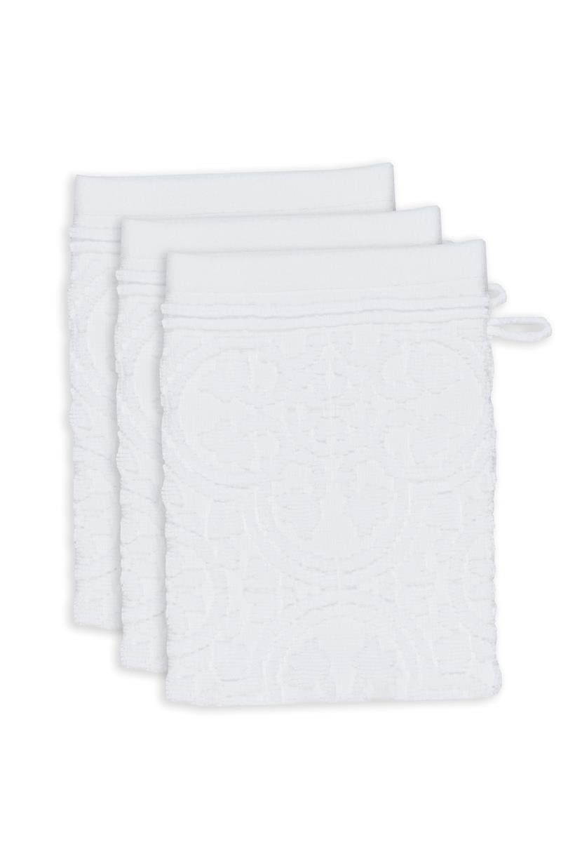 PiP Studio Handtuch Tile Pip White 16X22 Set A 3 Weiß 100% Cotton, terry, 500 GSM 16, Baumwolle (1-St), Handtuch Frottetuch