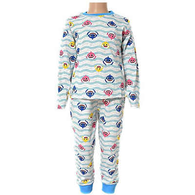 Baby Shark Pyjama »Baby Shark« (2 tlg) Kinder Schlafanzug 92-116 cm Baby Shark Kinder Jersey Pyjama Jungen Mädchen